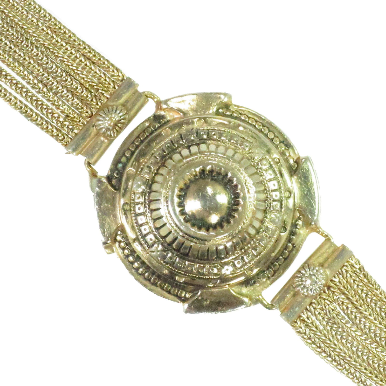 Vintage Rare Designer E. Steiner Etruscan Bracelet 1940s - 3