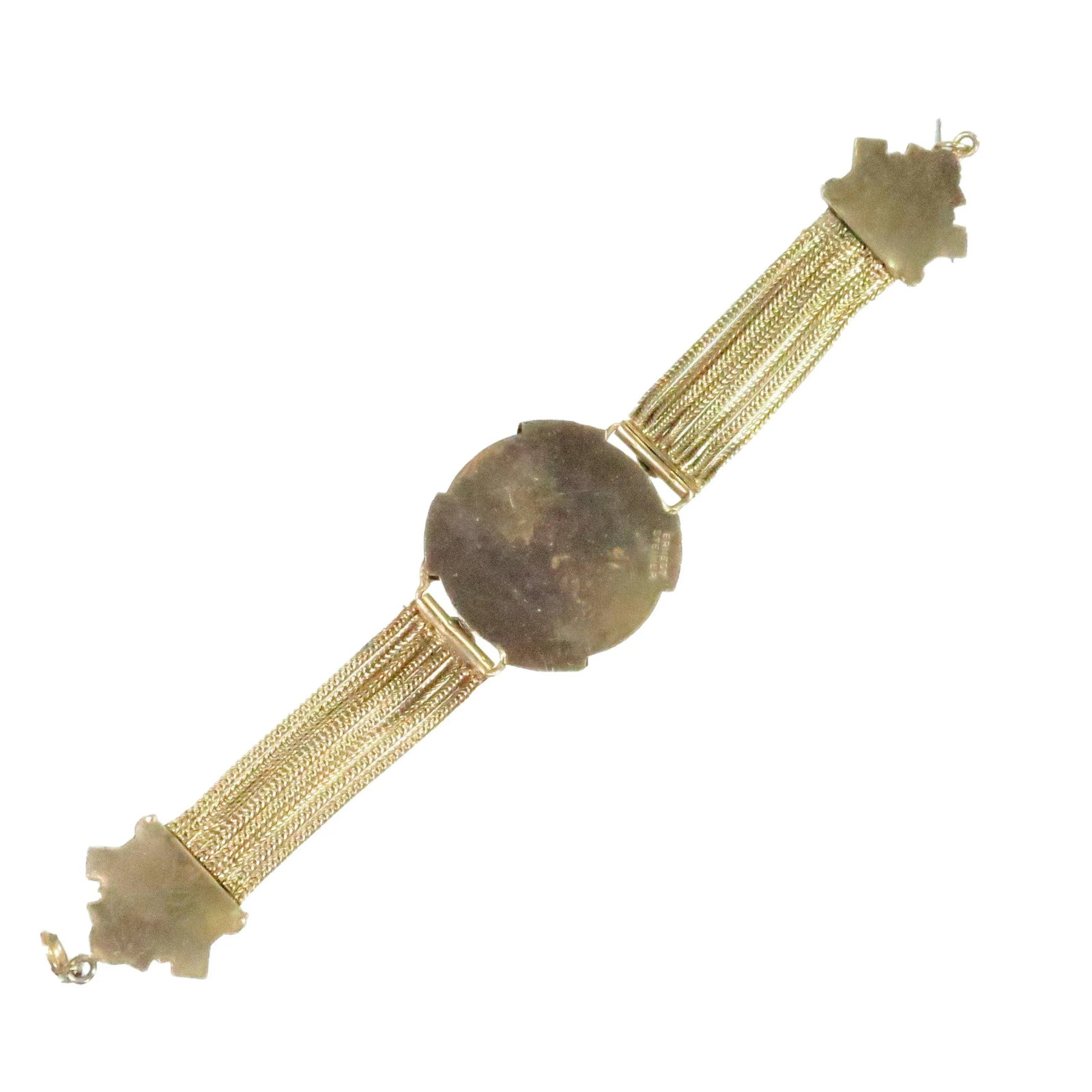 Vintage Rare Designer E. Steiner Etruscan Bracelet 1940s - 6