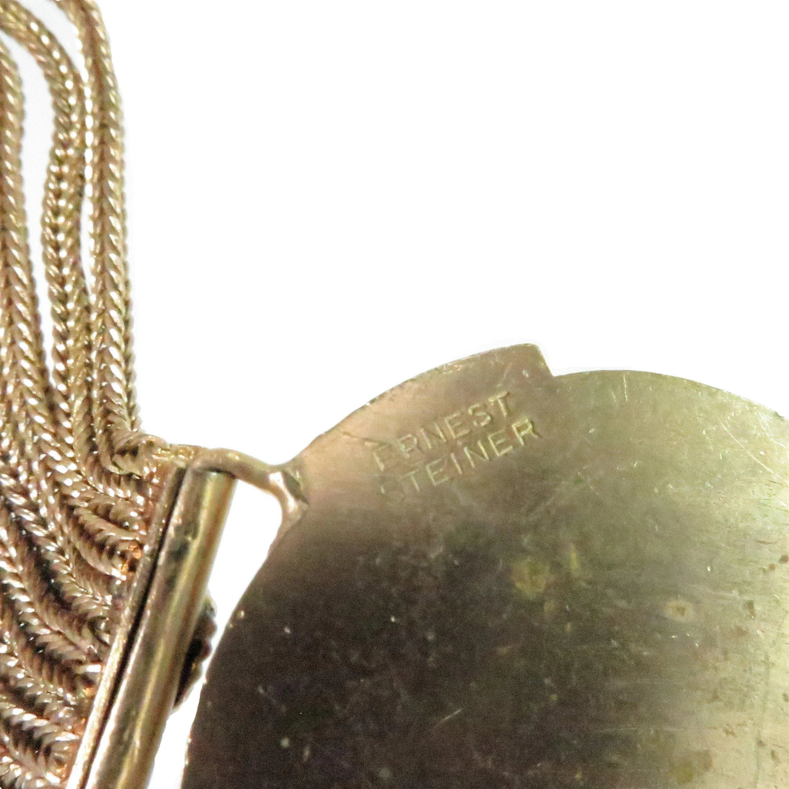 Vintage Rare Designer E. Steiner Etruscan Bracelet 1940s - 7