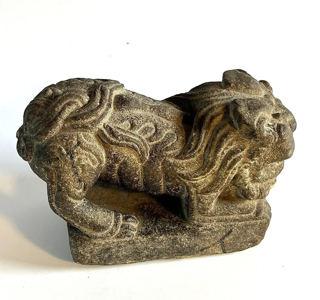 Antique Stone Lion Paper Weight - 11