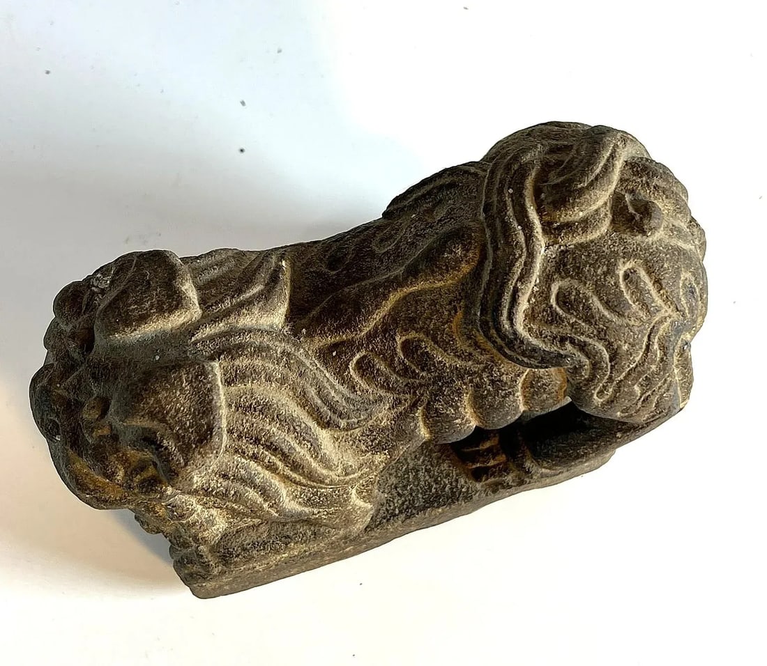 Antique Stone Lion Paper Weight - 6