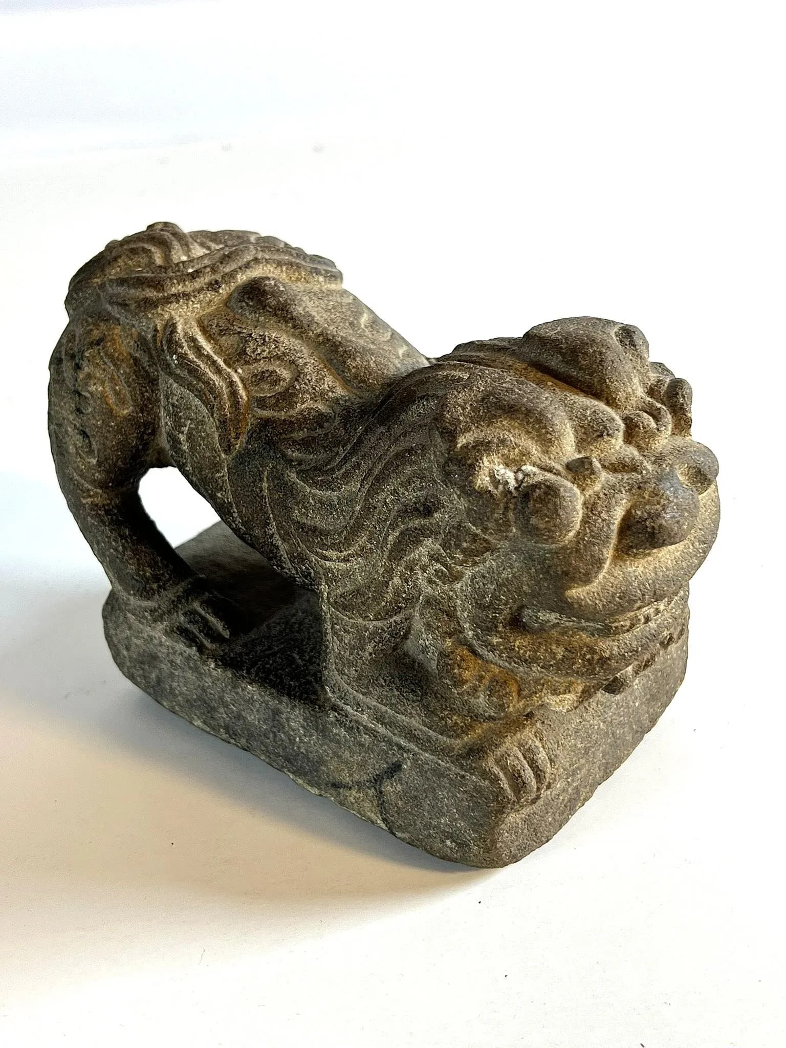 Antique Stone Lion Paper Weight - 9