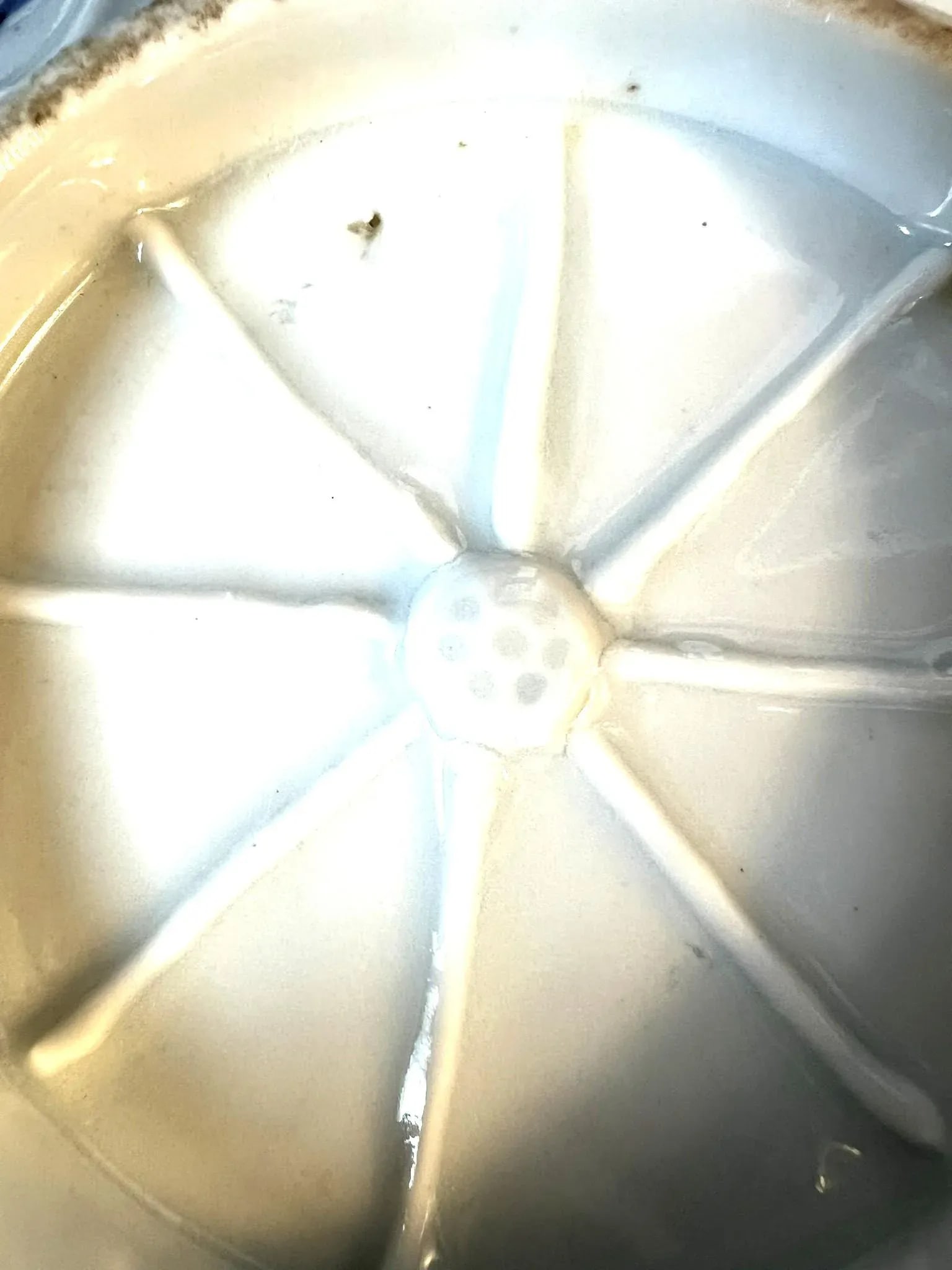 Meiji Period Arita Blue and White Porcelain Plate in the Shape of a Lotus Leaf - 13