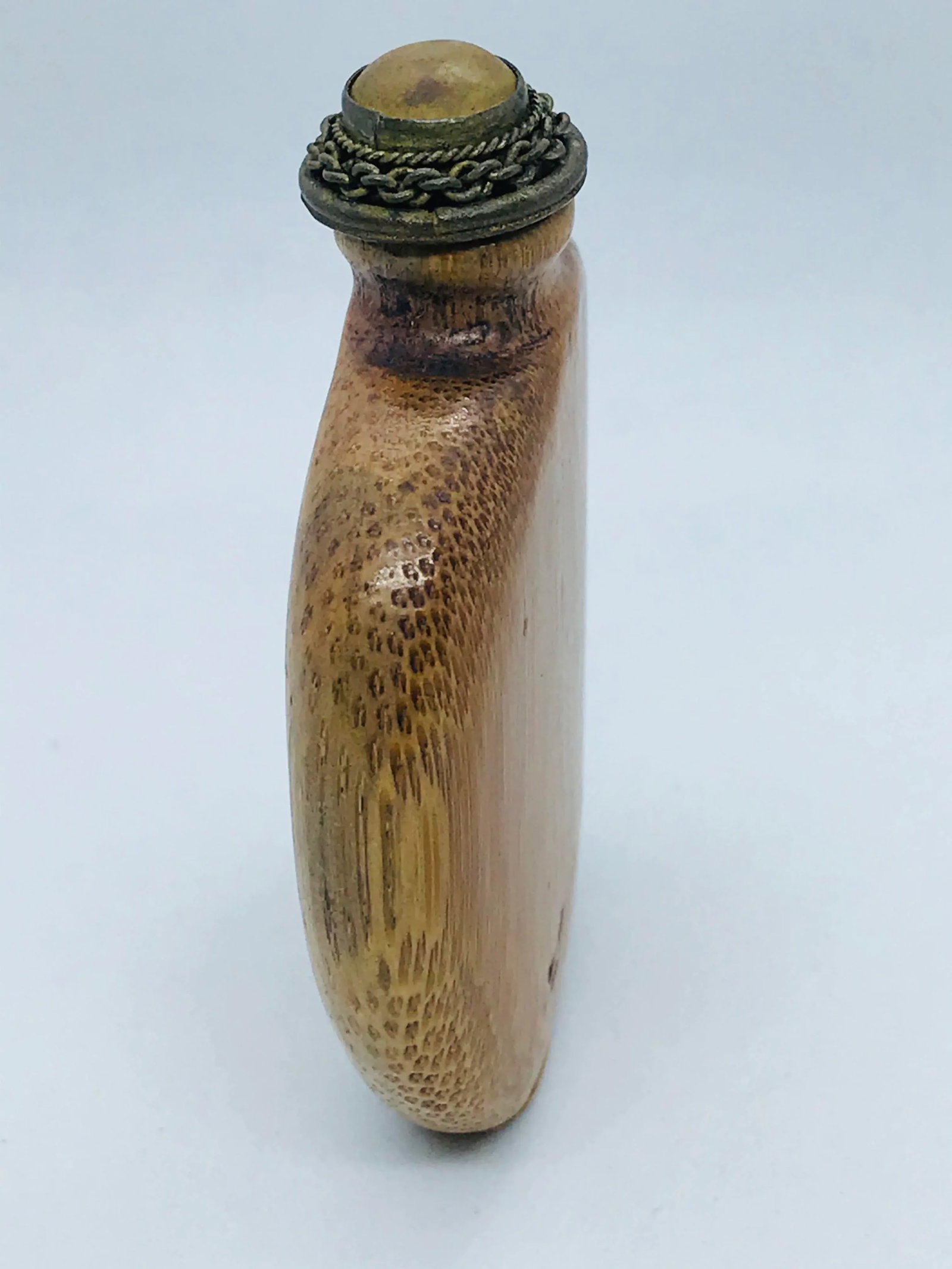 Antique 1920s Bamboo Snuff Bottle - 3