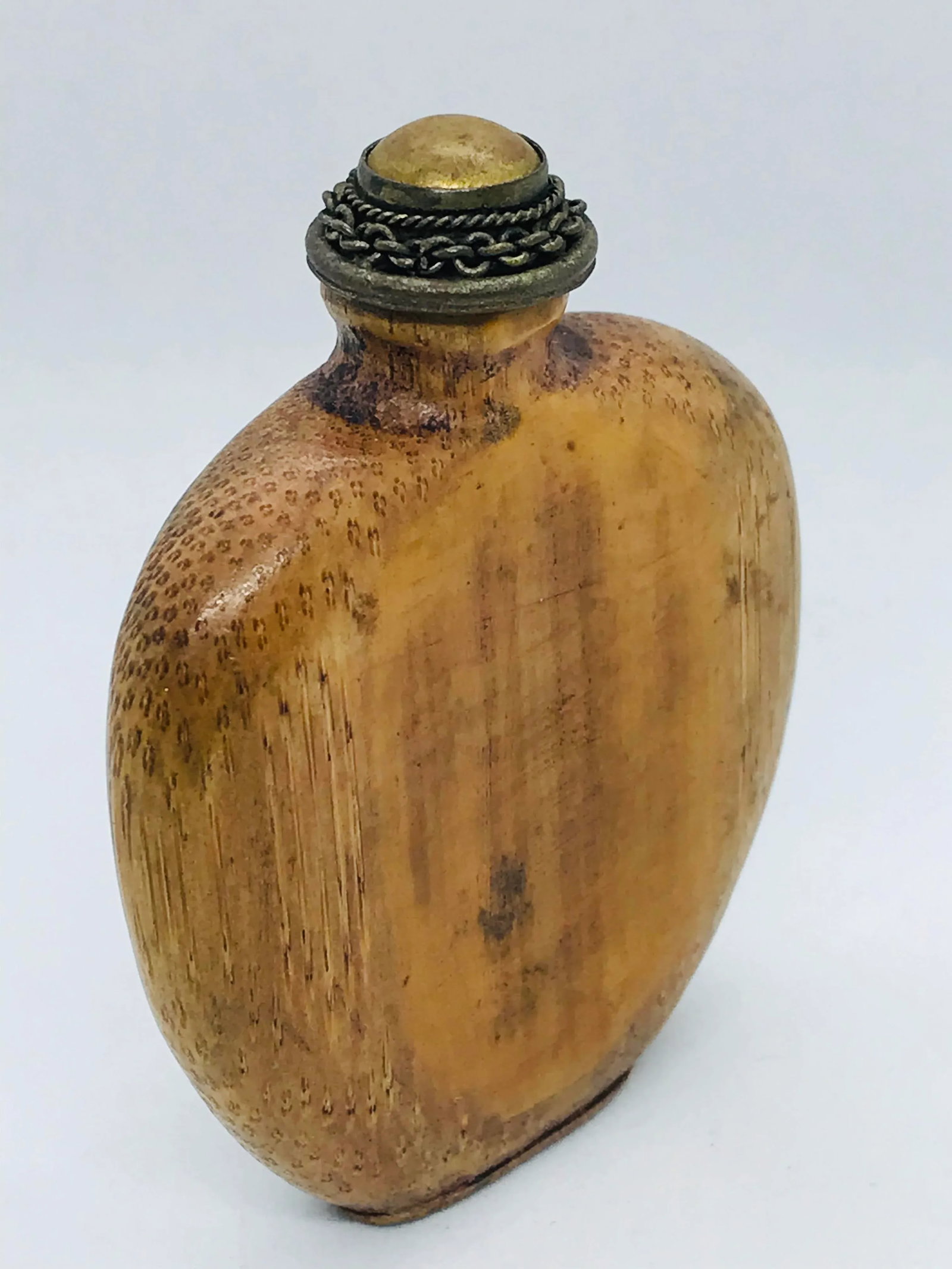 Antique 1920s Bamboo Snuff Bottle - 4