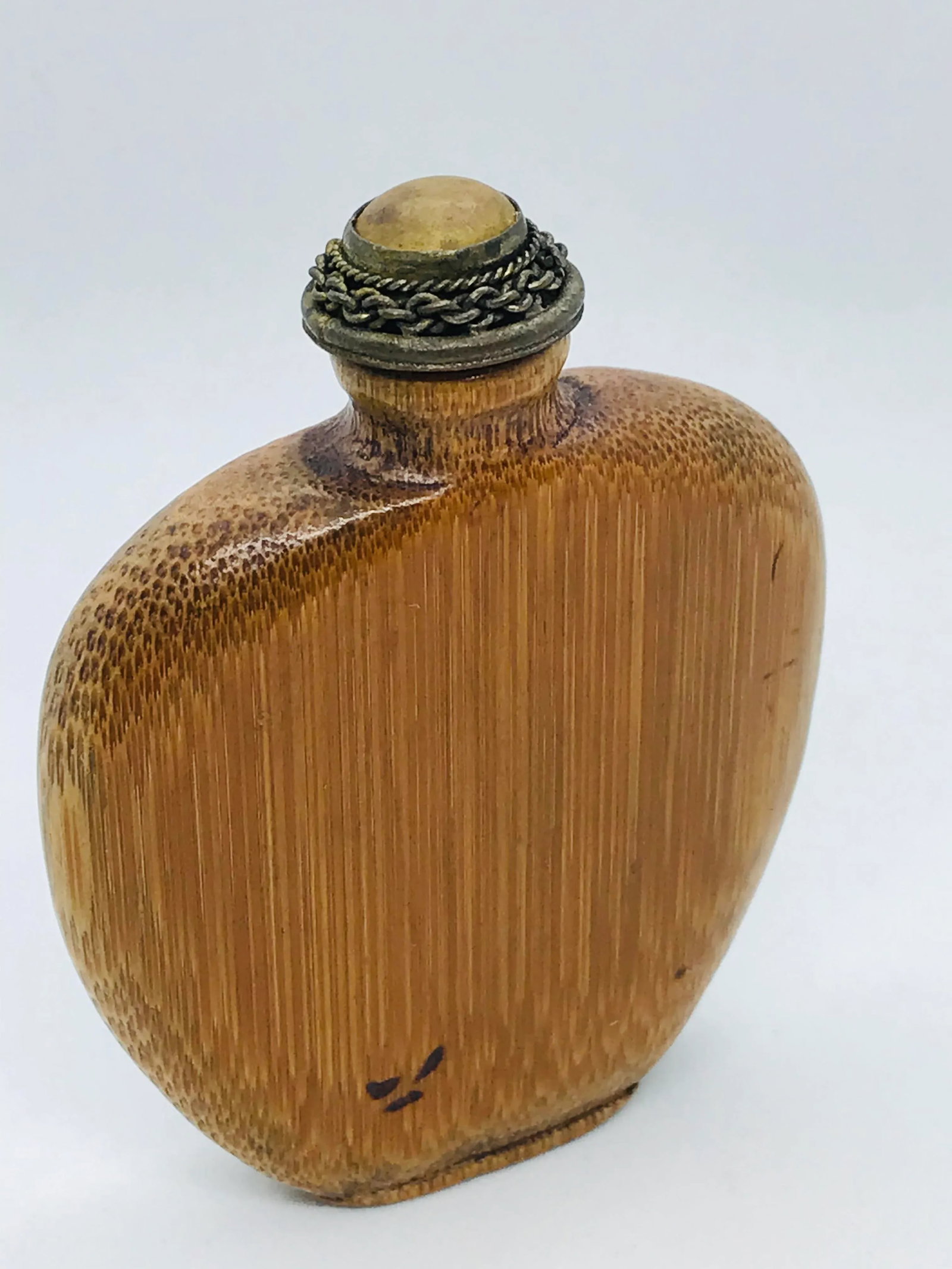 Antique 1920s Bamboo Snuff Bottle - 5