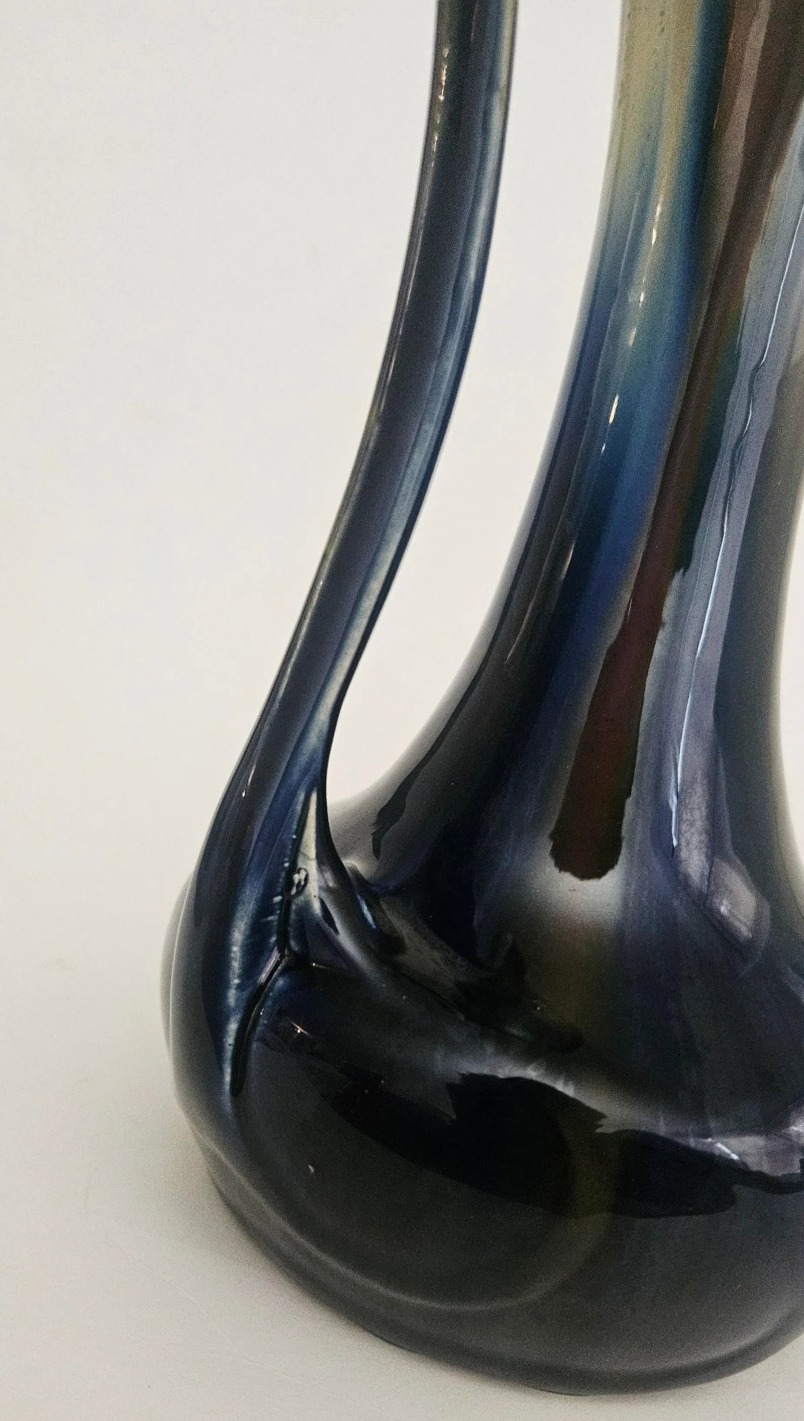 Early 20th Century Art Nouveau High Gloss Glazed Pottery Pitcher Attributed to Faiencerie De Thulin - 7
