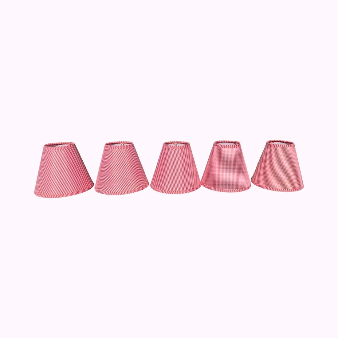 Set of 5 Newbury Gingham Lampshades - 2