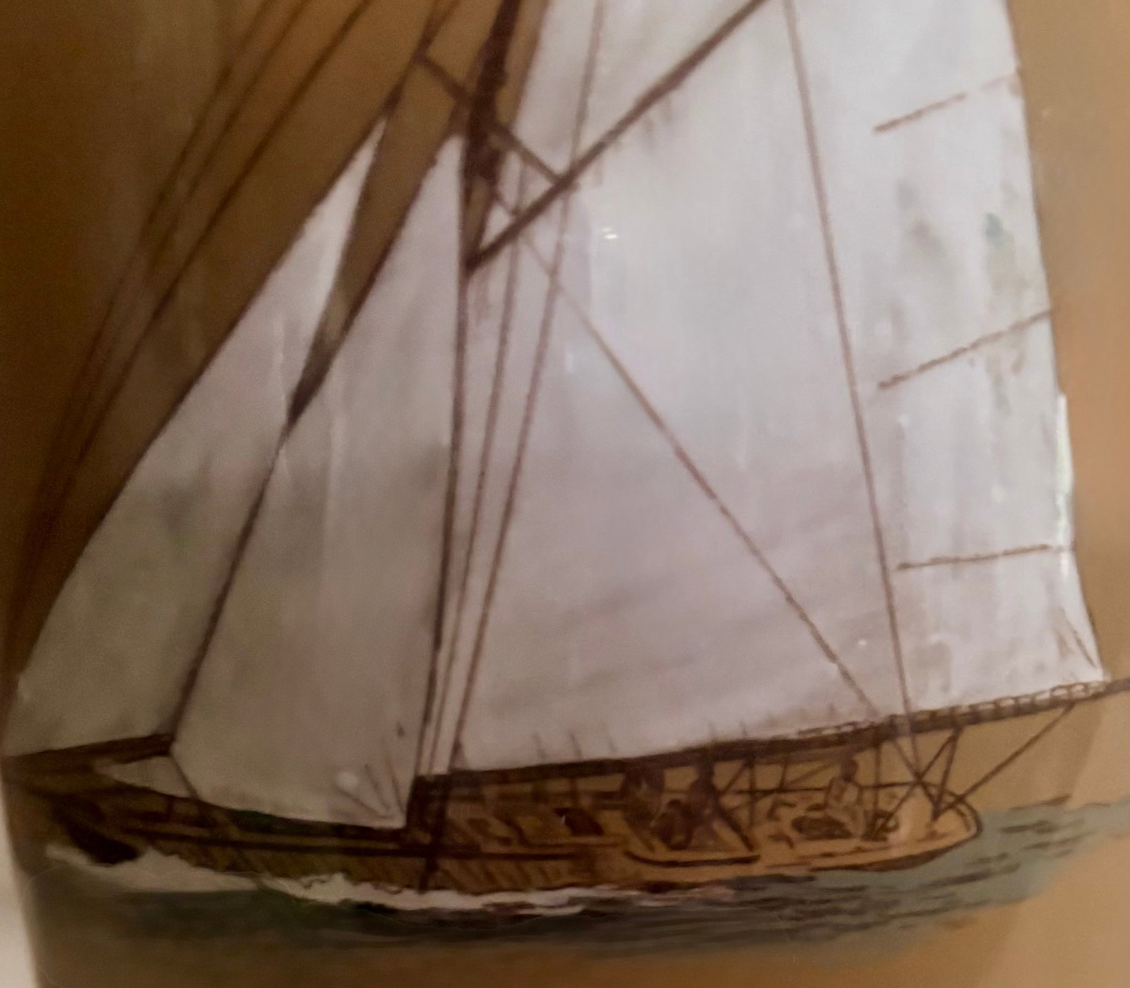 Staffordshire Creamware Liverpool Inspired Pitcher With Sailing Ship - 11