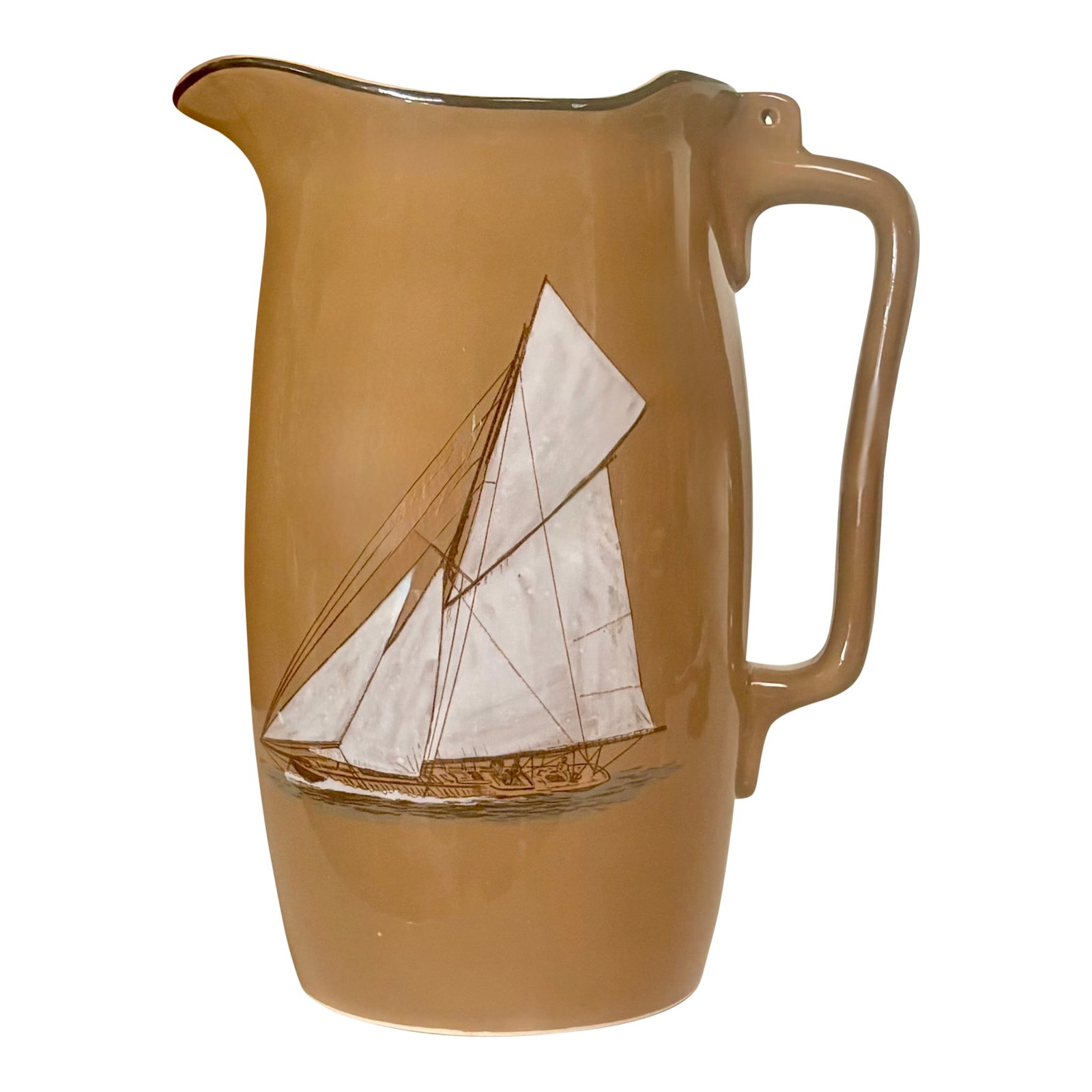 Staffordshire Creamware Liverpool Inspired Pitcher With Sailing Ship (1 of 12)