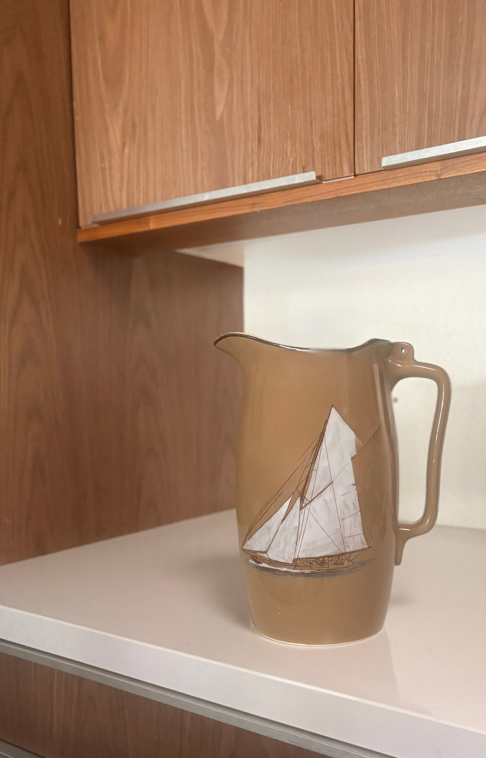 Staffordshire Creamware Liverpool Inspired Pitcher With Sailing Ship - 3