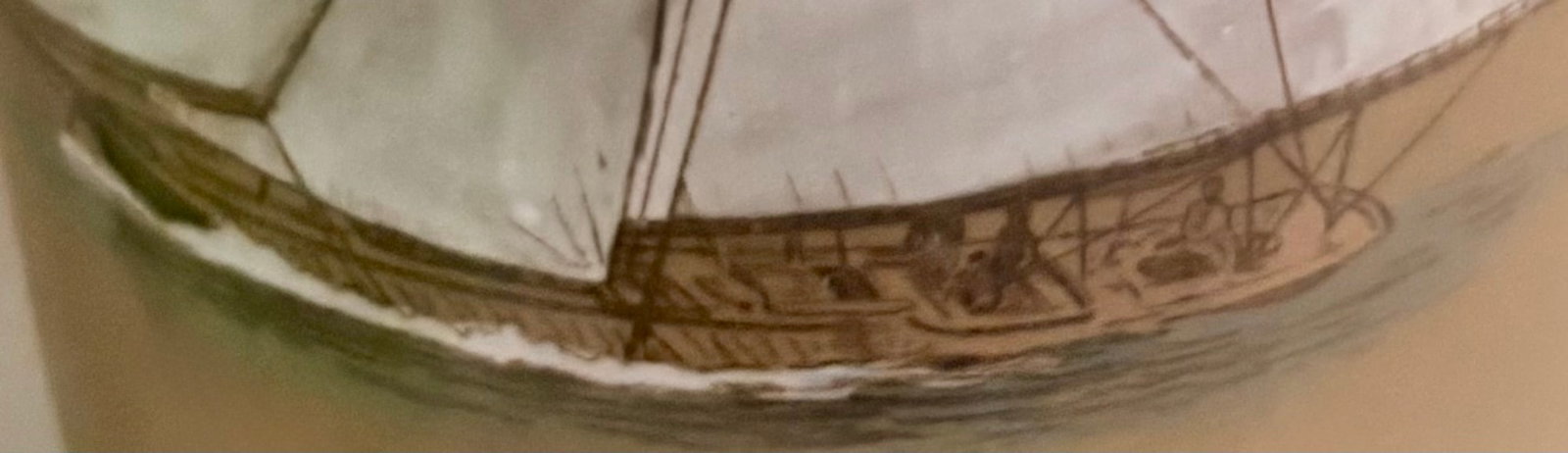 Staffordshire Creamware Liverpool Inspired Pitcher With Sailing Ship - 8