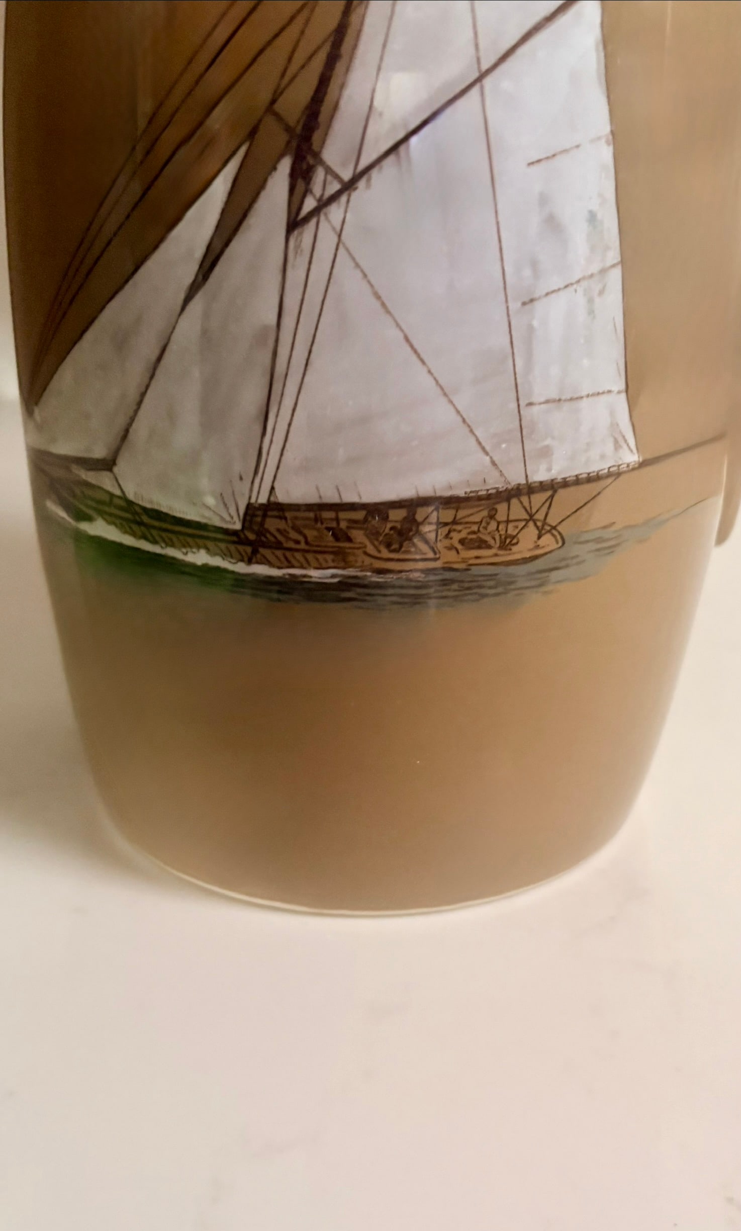 Staffordshire Creamware Liverpool Inspired Pitcher With Sailing Ship - 9