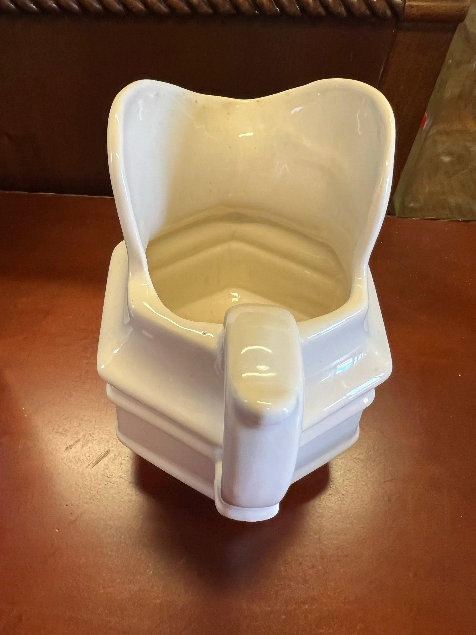 Mid 20th Century Haeger French White Hexagon Pitcher - 4
