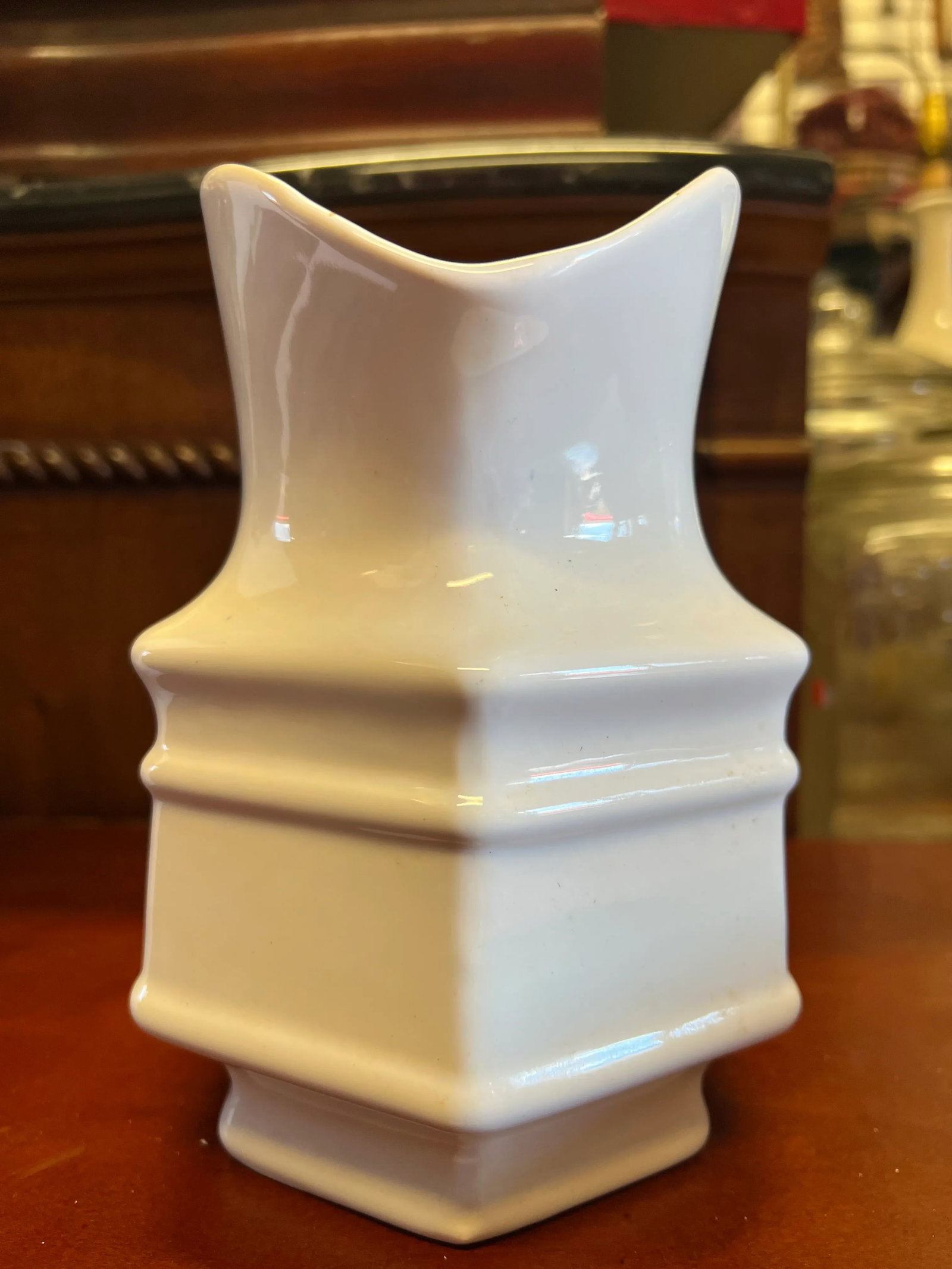 Mid 20th Century Haeger French White Hexagon Pitcher - 6