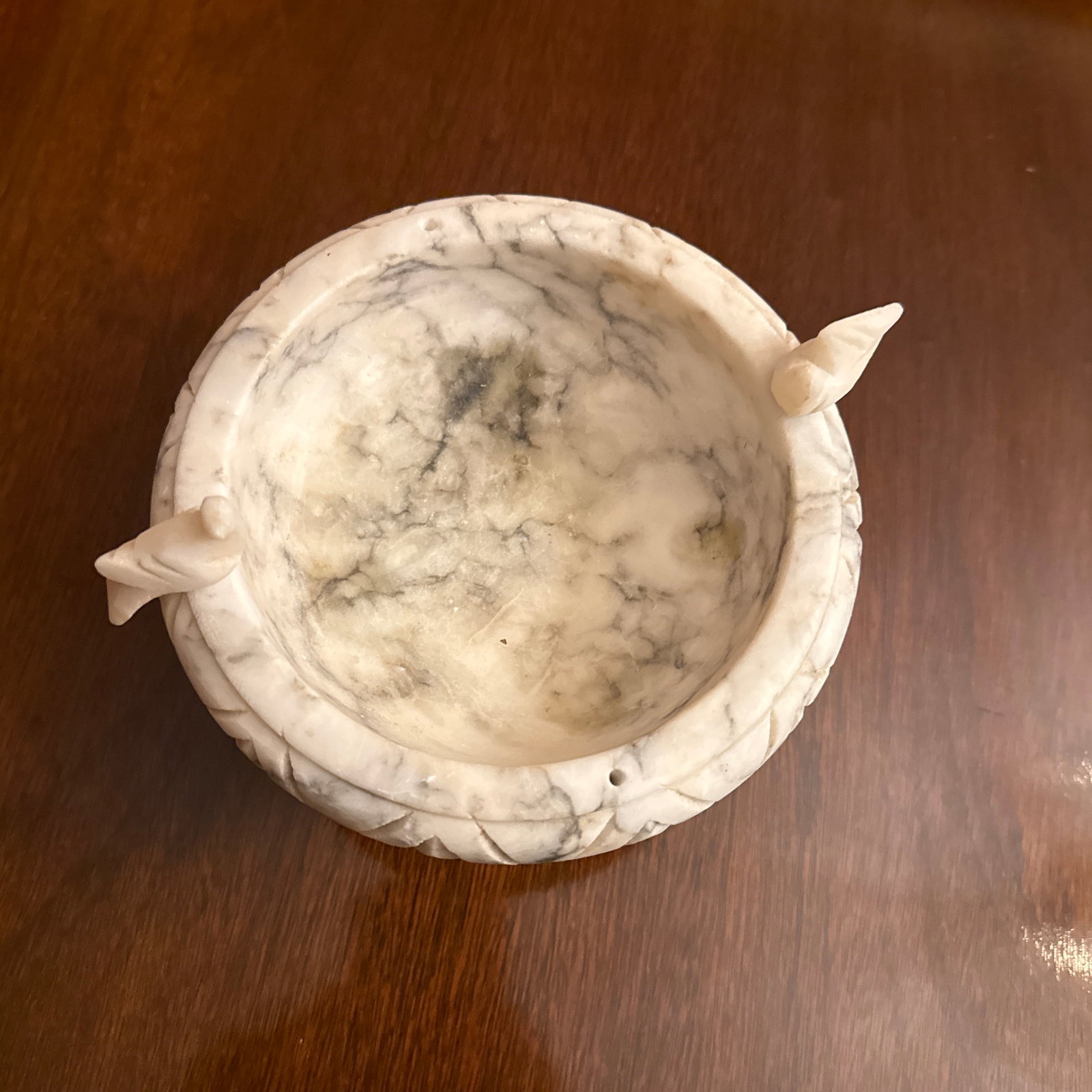 Italian Alabaster Bird Bath - 2