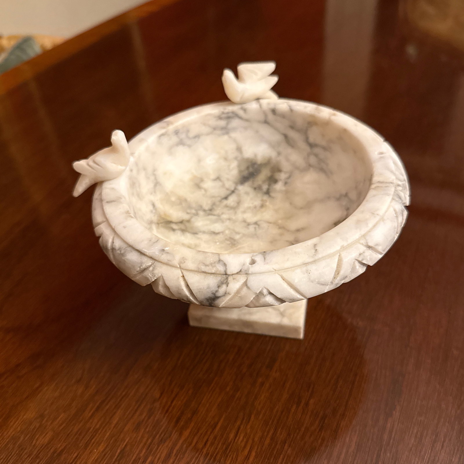 Italian Alabaster Bird Bath - 3