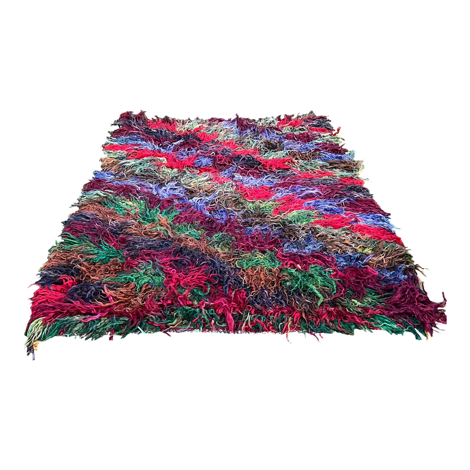 Antique Nomadic Anatolian Tulu Rug: All rugs have been professionally cleaned; original condition is not altered, age-related wear is considered normal in these unique, hand woven vintage rugs. It is common for slight variations in