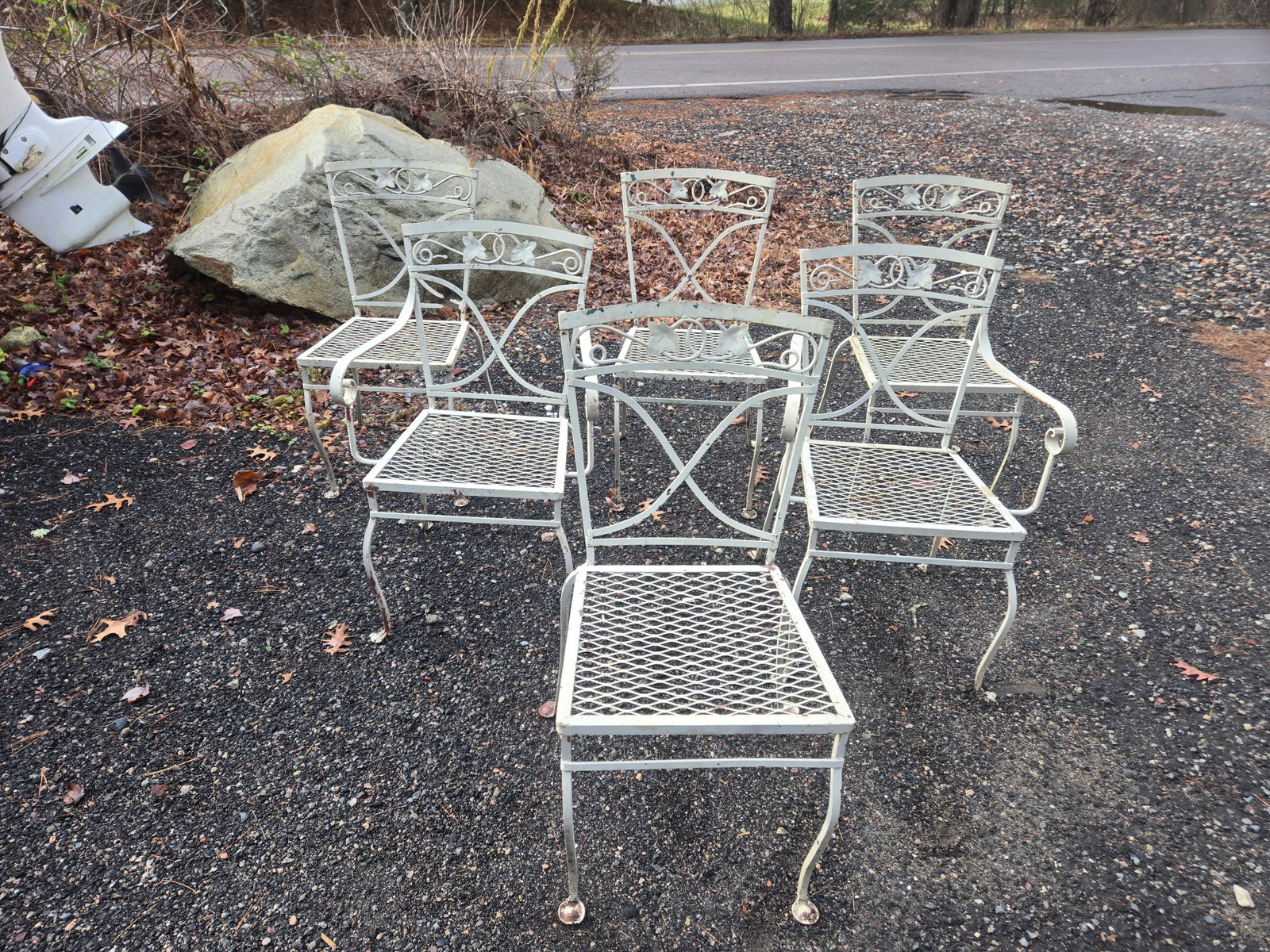 Vintage Salterini Mt. Vernon Wrought Iron Dining Chairs, 6 Pieces, Attributed - 5
