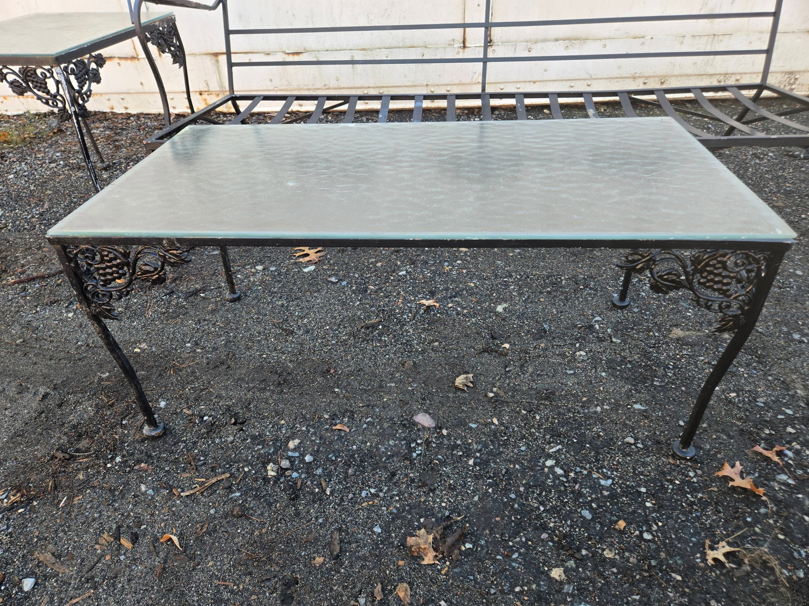 Late 20th Century Wrought Iron Patio Furniture Set, 5 Pieces - 5