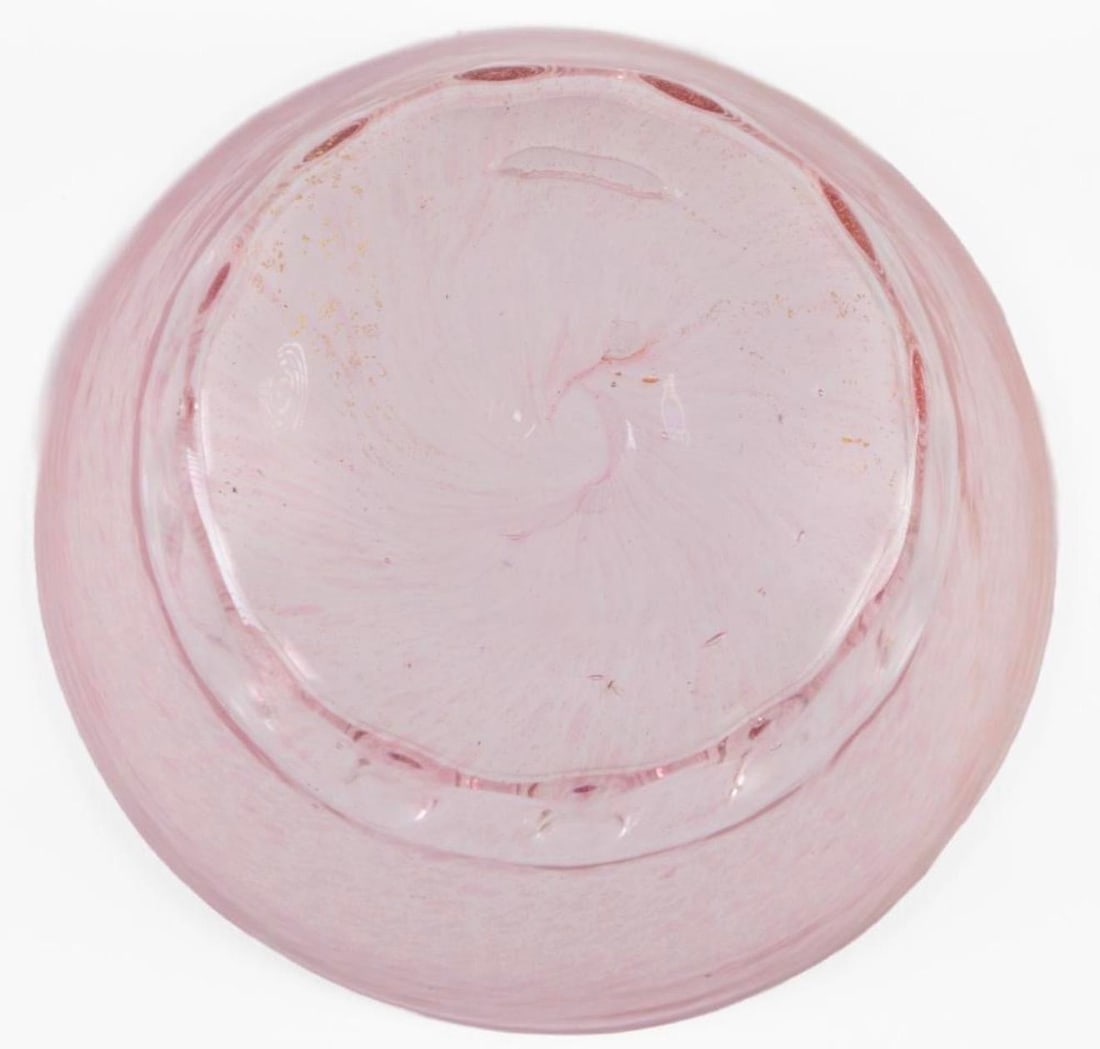 1920s Italian Murano Pink Blown Glass Dessert Service Bowls and Plates 10 Each - 8