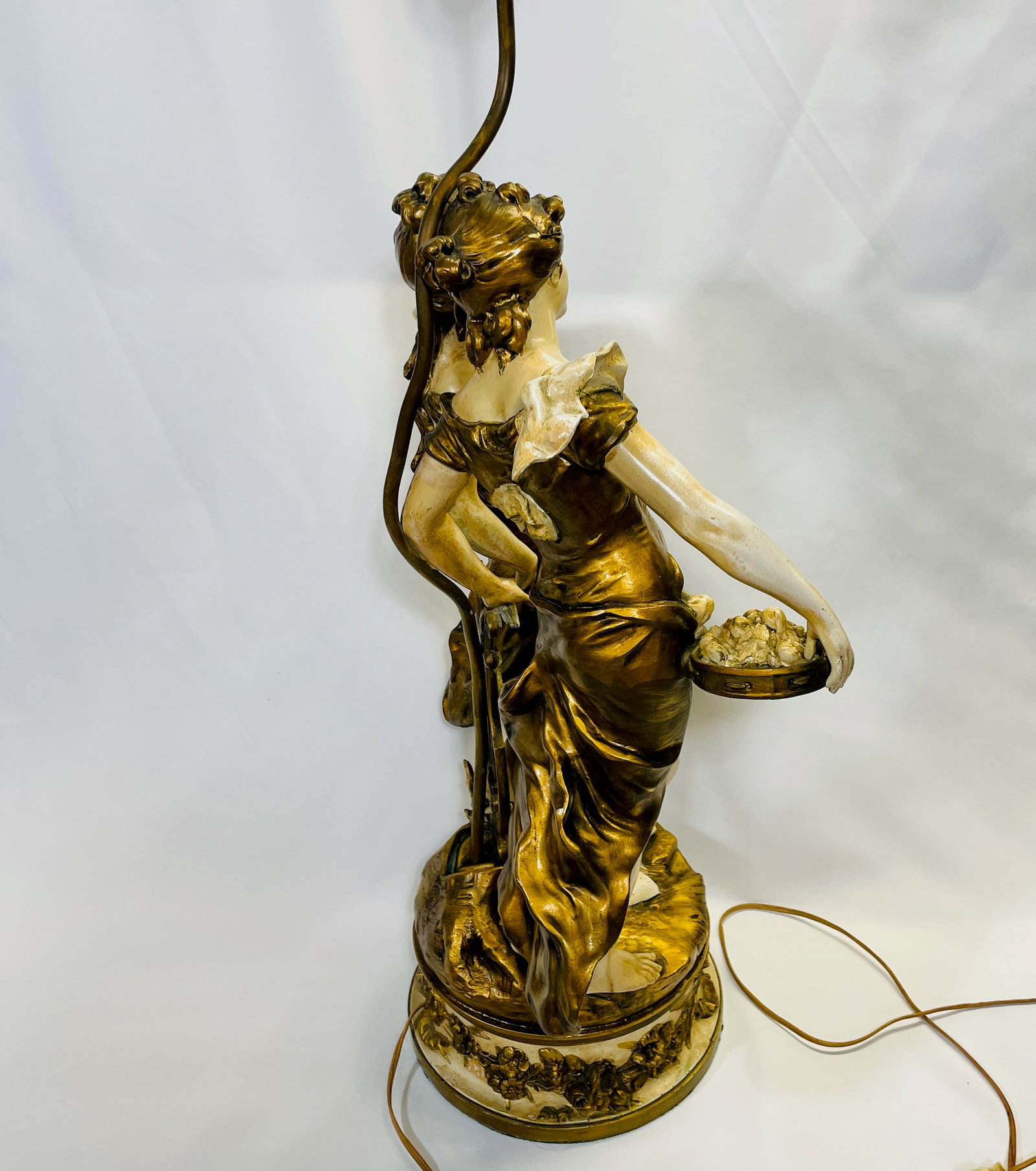 1920s Art Nouveau Signed Moreau Lamp - 10