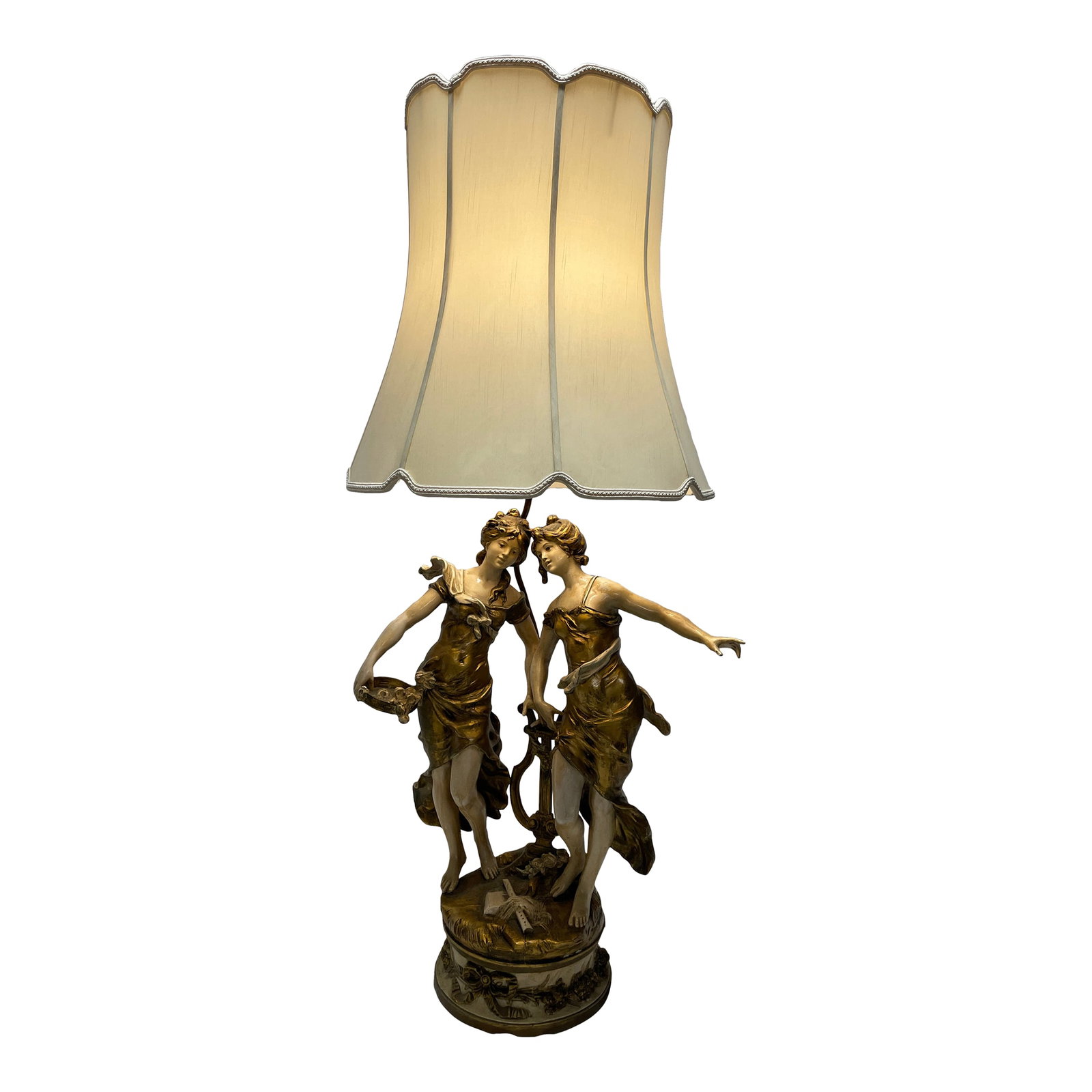 1920s Art Nouveau Signed Moreau Lamp (1 of 12)