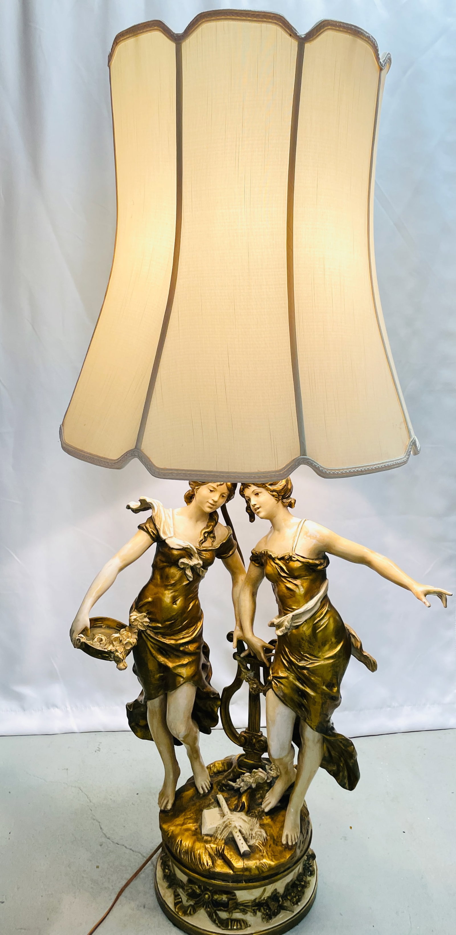 1920s Art Nouveau Signed Moreau Lamp - 7