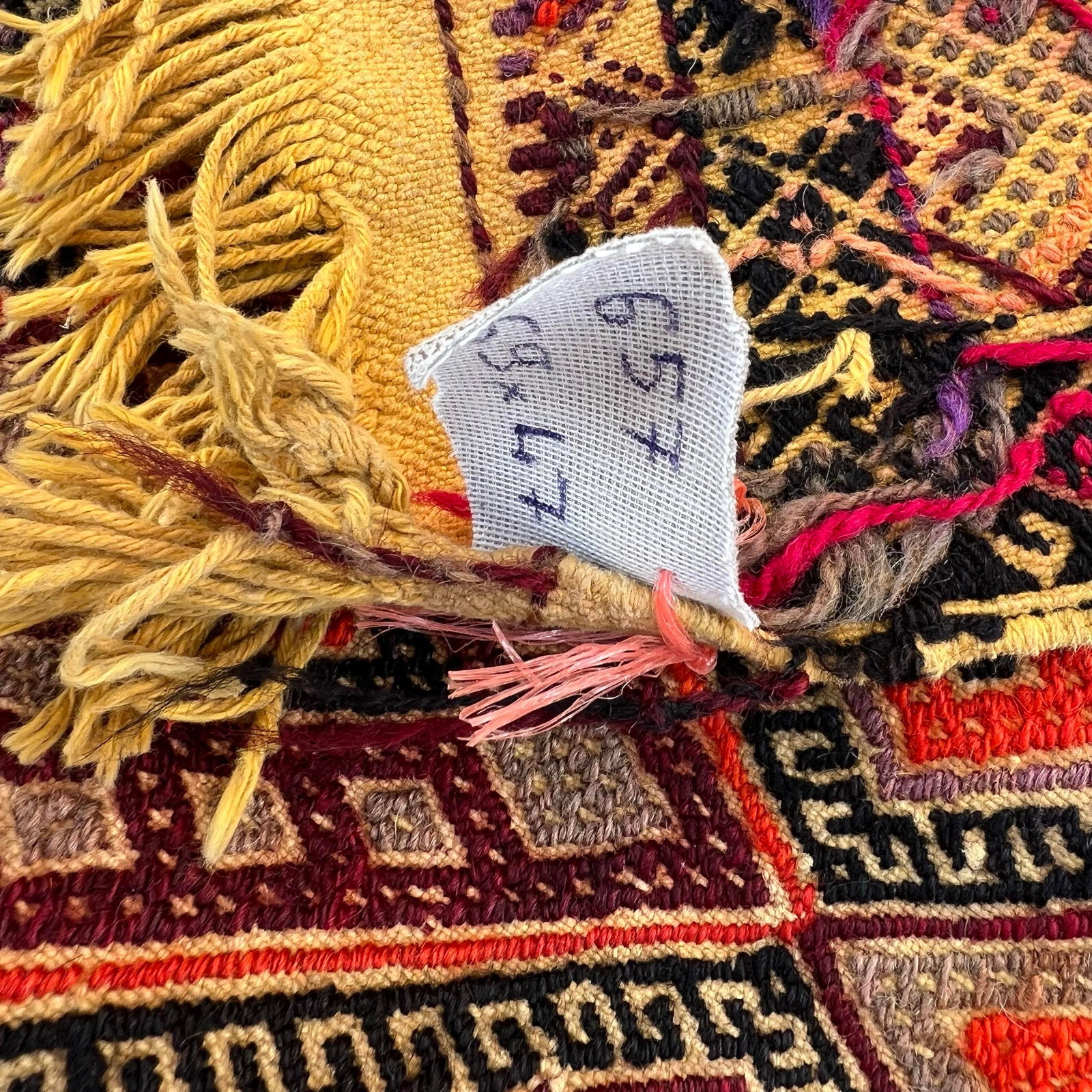 1960s Nomadic Embroidery Cecim Kilim Rug - 9