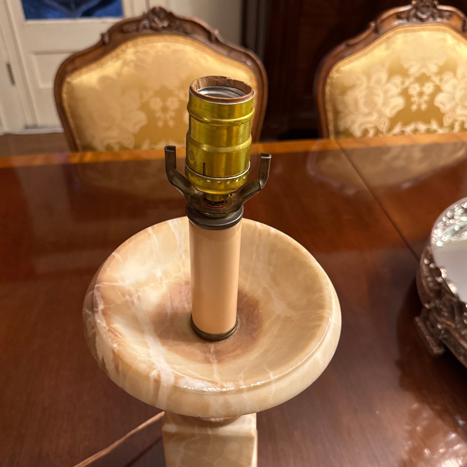 Antique Alabaster Urn Lamp - 3