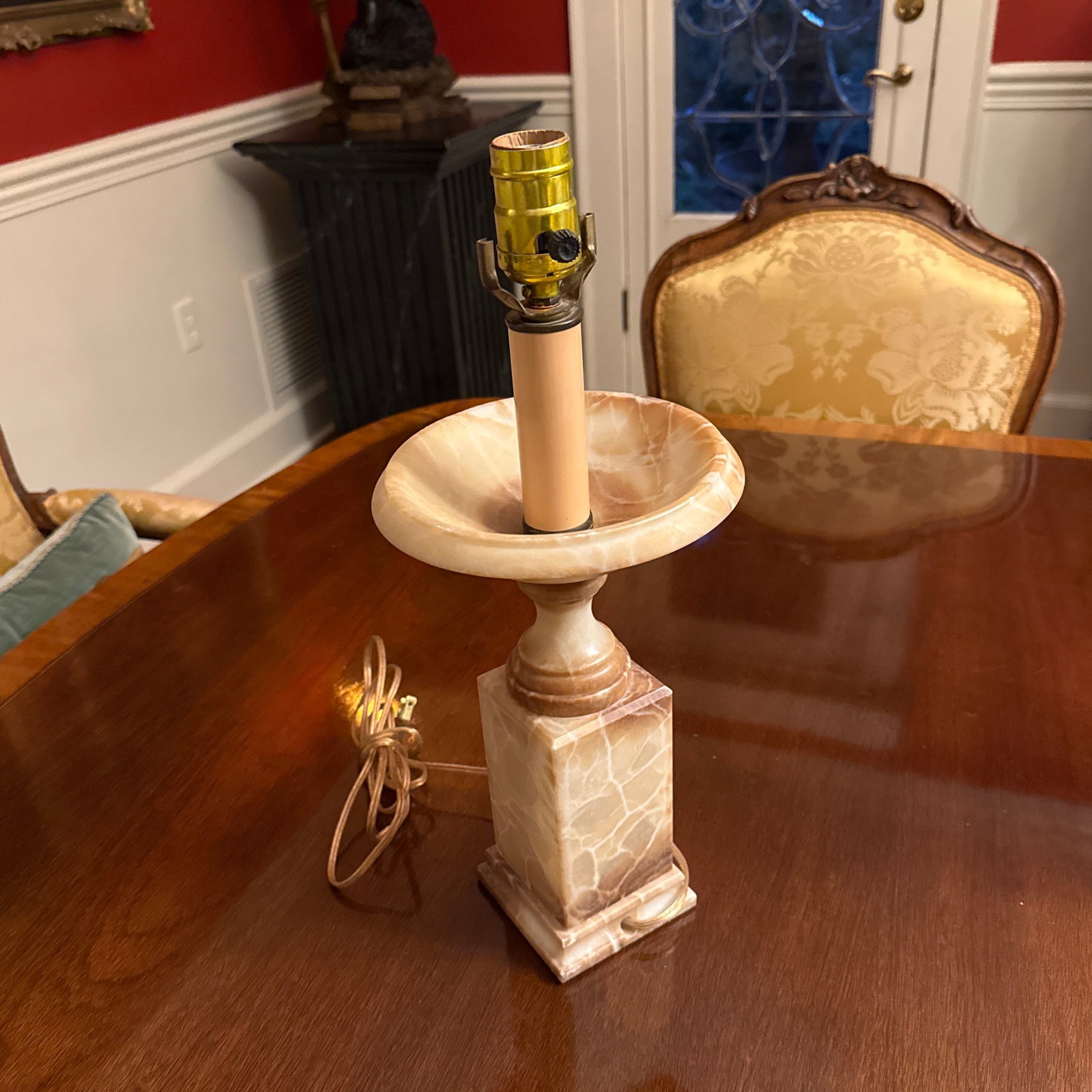 Antique Alabaster Urn Lamp - 5