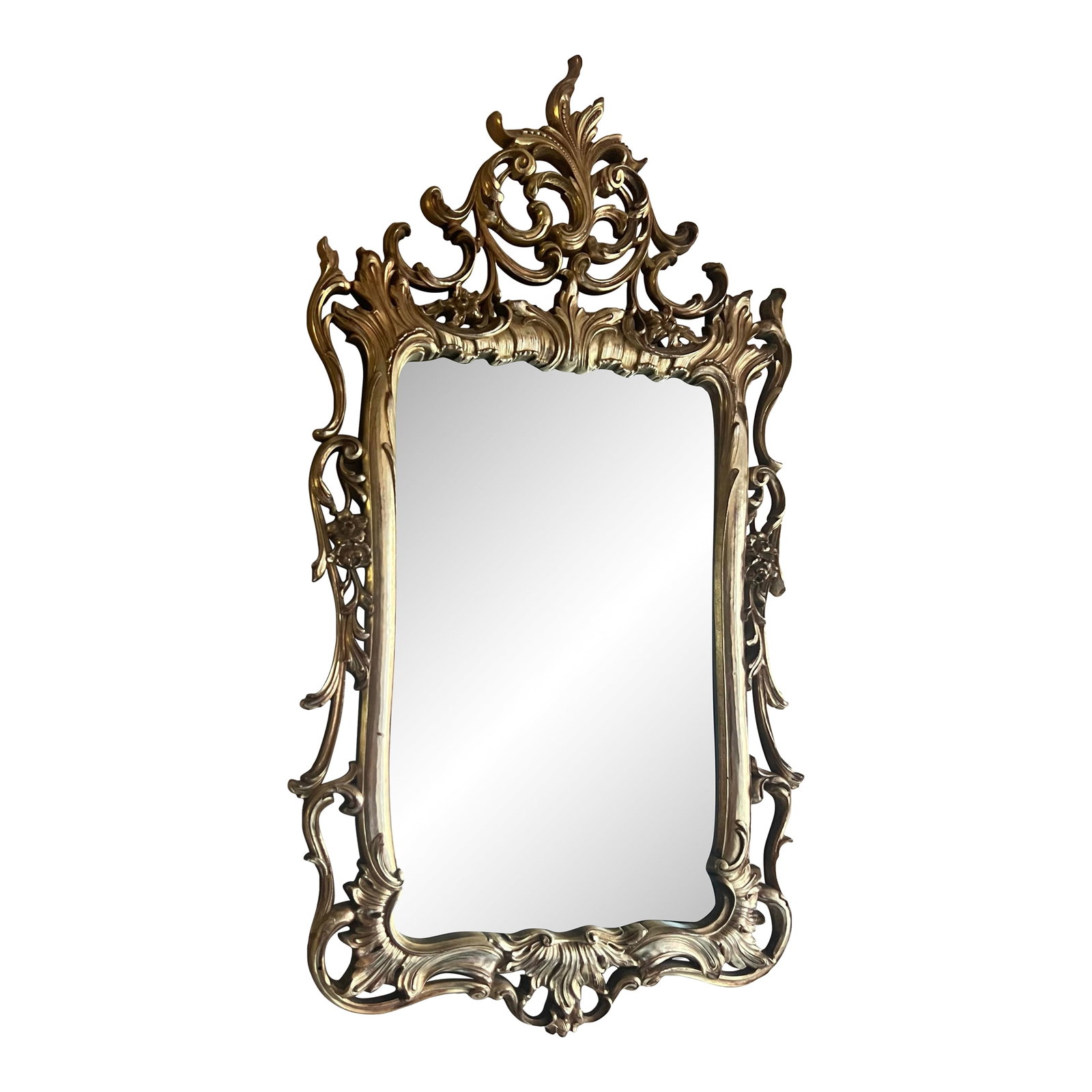 Vintage Rococo Style Gold Mirror