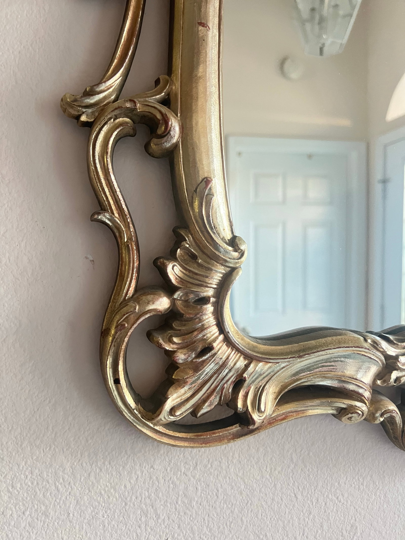 Vintage Rococo Style Gold Mirror - 3