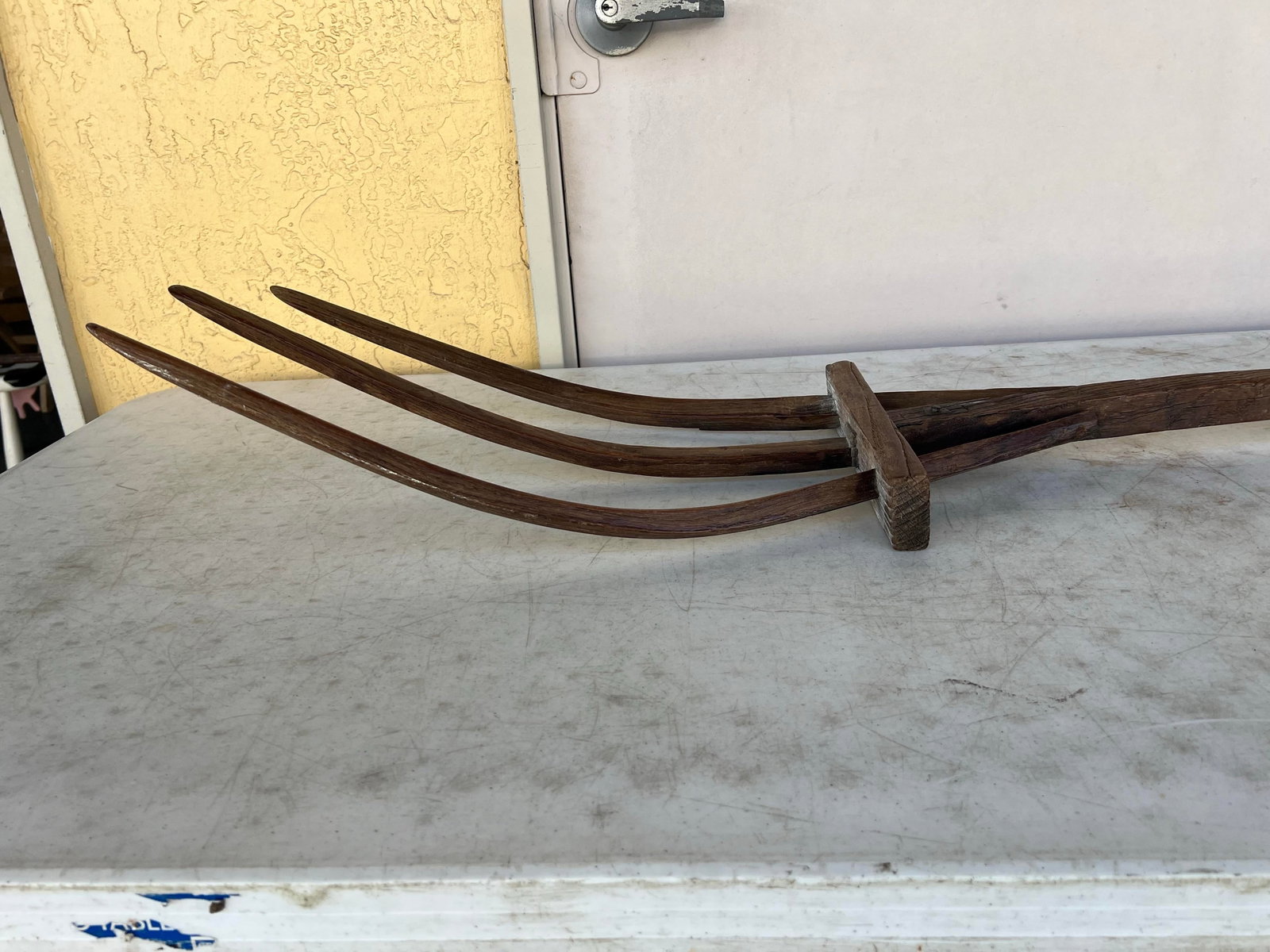 Large 19th Century Farmhouse Wooden Pitchfork - 11