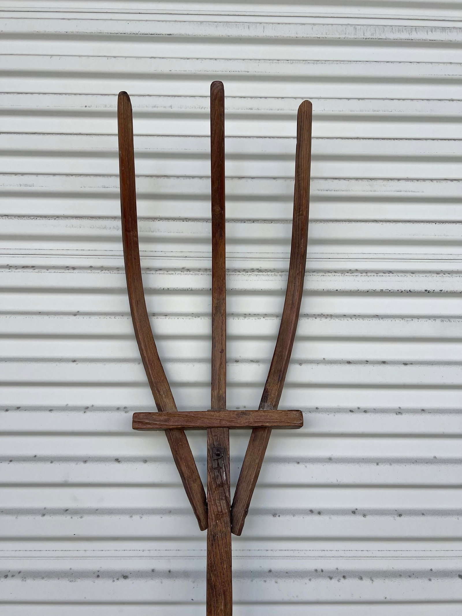 Large 19th Century Farmhouse Wooden Pitchfork - 7