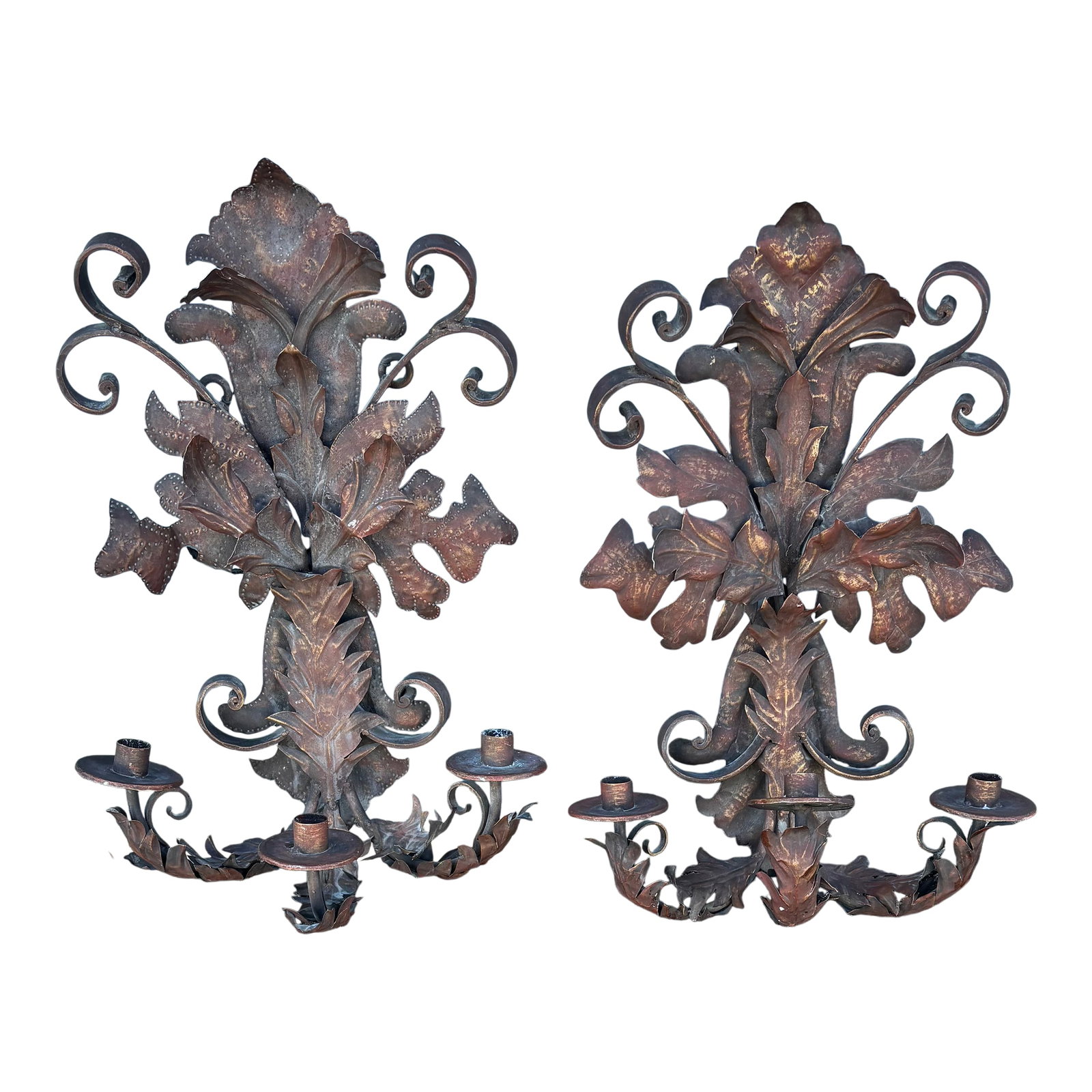 1960s Large French Inspired Iron Sconces (1 of 5)