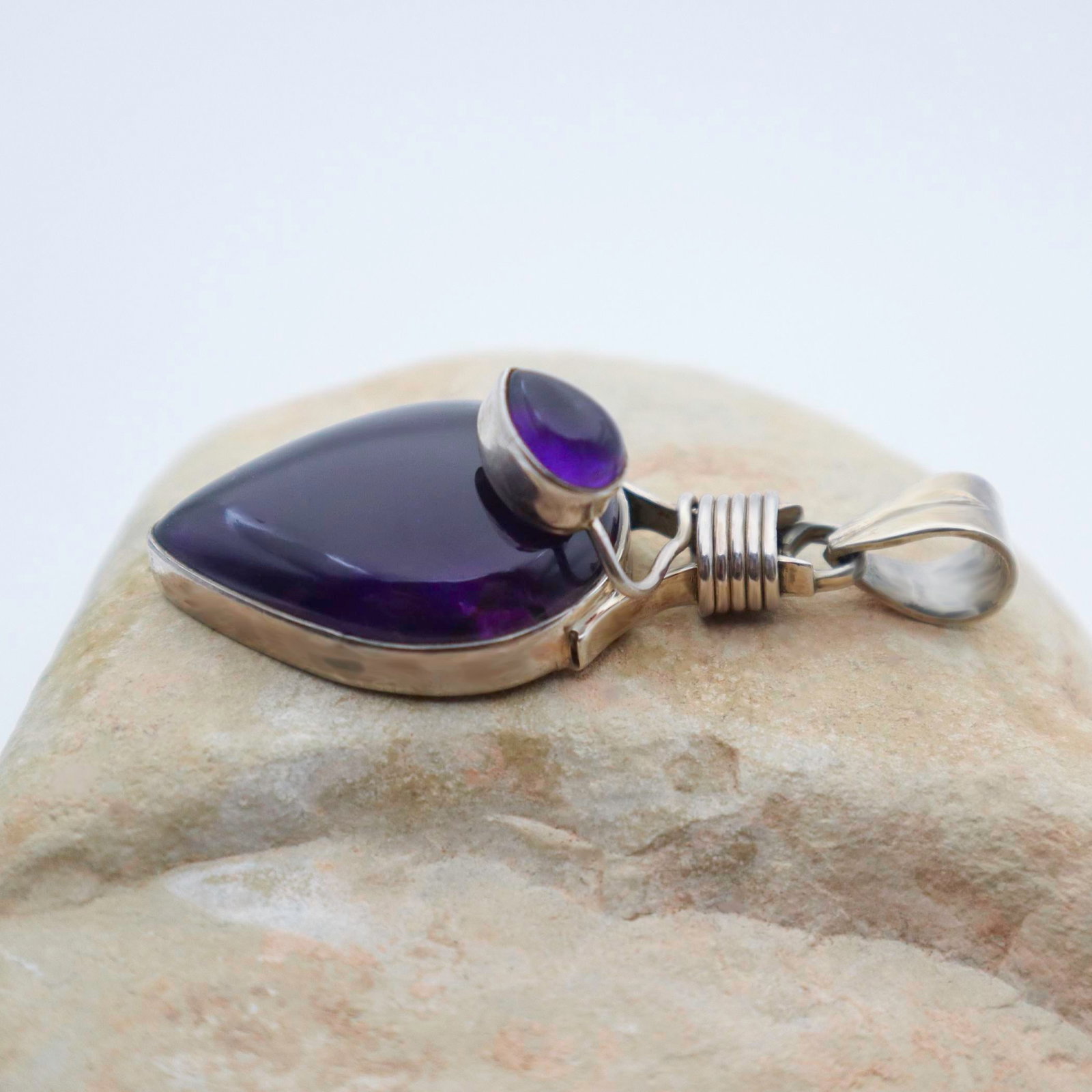 Vintage Amethyst Lightbulbs Set in Sterling Silver - 4