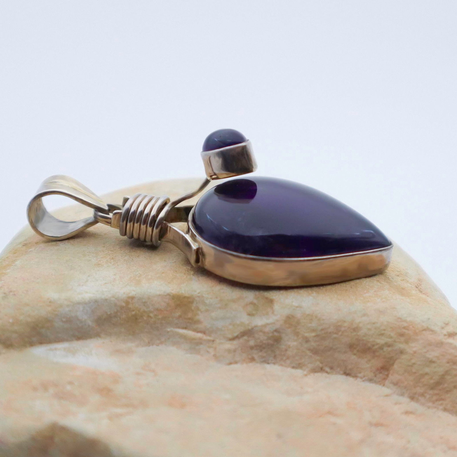 Vintage Amethyst Lightbulbs Set in Sterling Silver - 6
