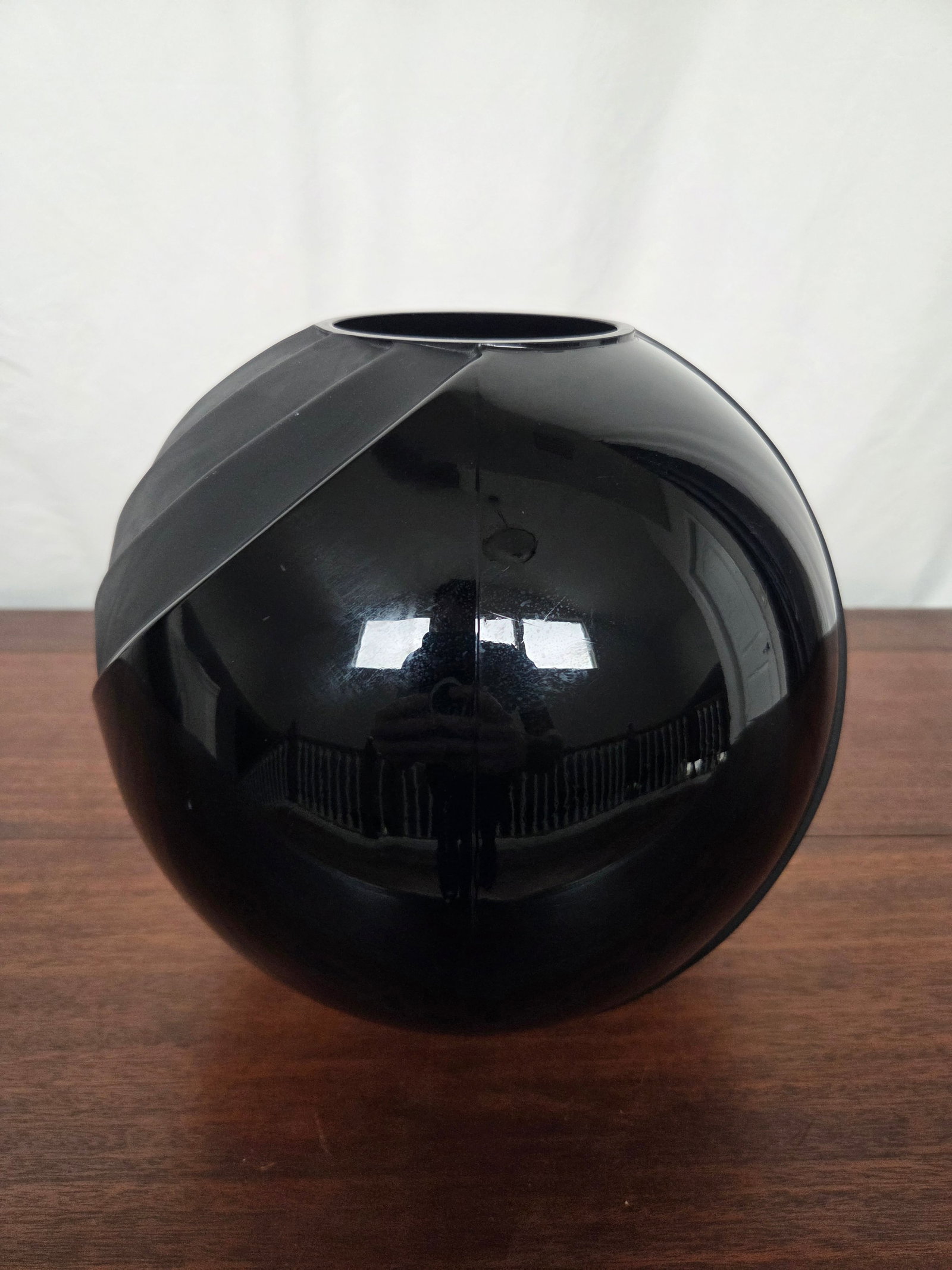 Victorian Art Nouveau Black Amethyst Glass Sculptural Vase - 3