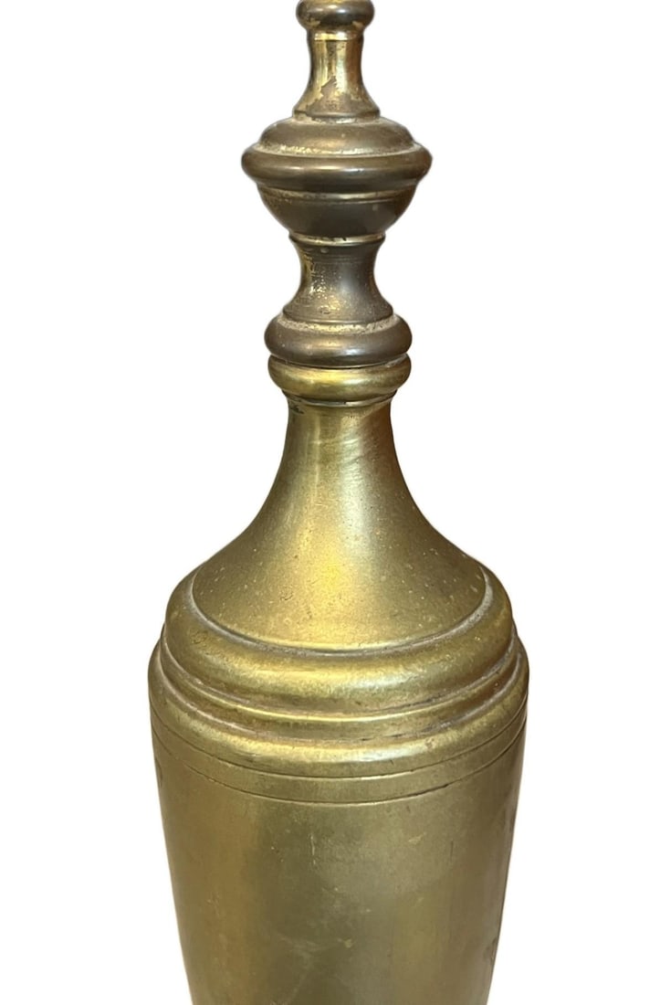 Pair of VIntage Brass Andirons in Regency Revival Style - 10