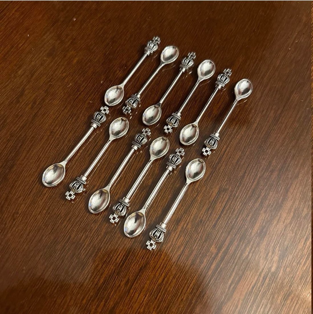 Royal Imperial Crown Salt Spoons - Set of 12 - 2