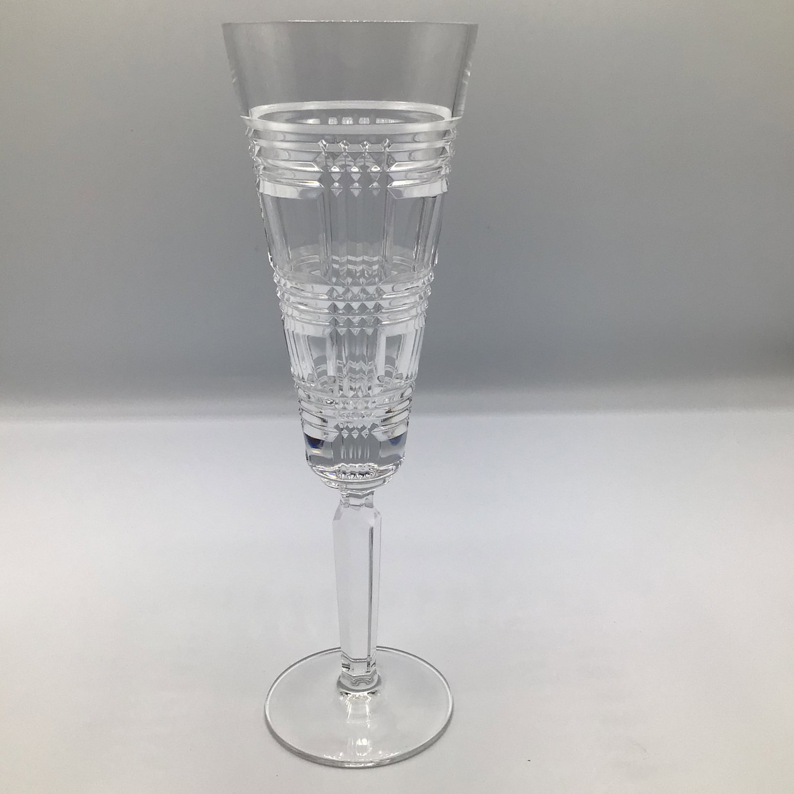 1990s Ralph Lauren Classic Crystal Glen Plaid Champagne Flutes - Set of 4 - 2