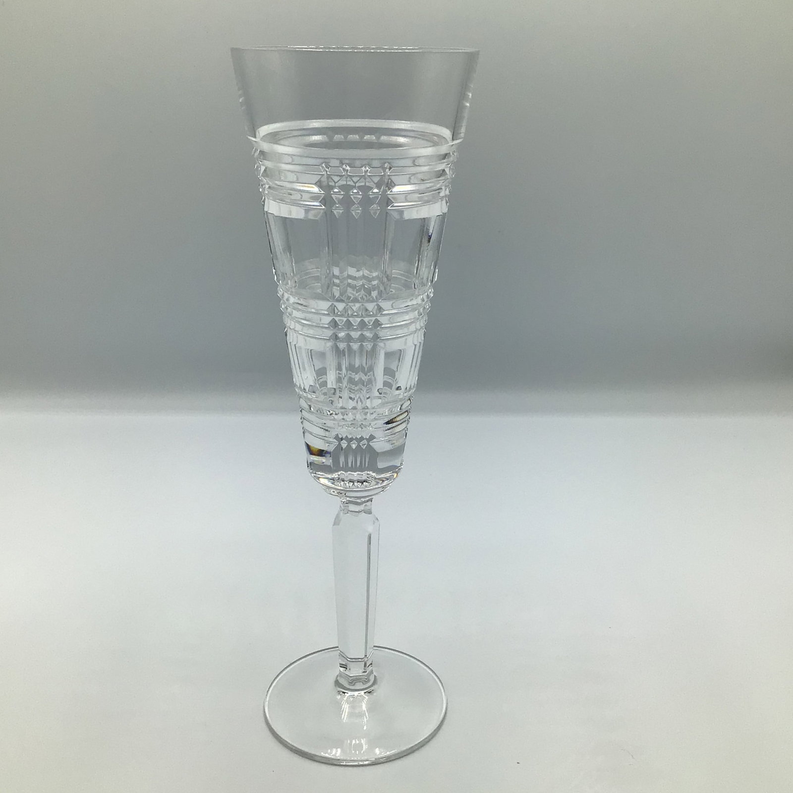 1990s Ralph Lauren Classic Crystal Glen Plaid Champagne Flutes - Set of 4 - 3