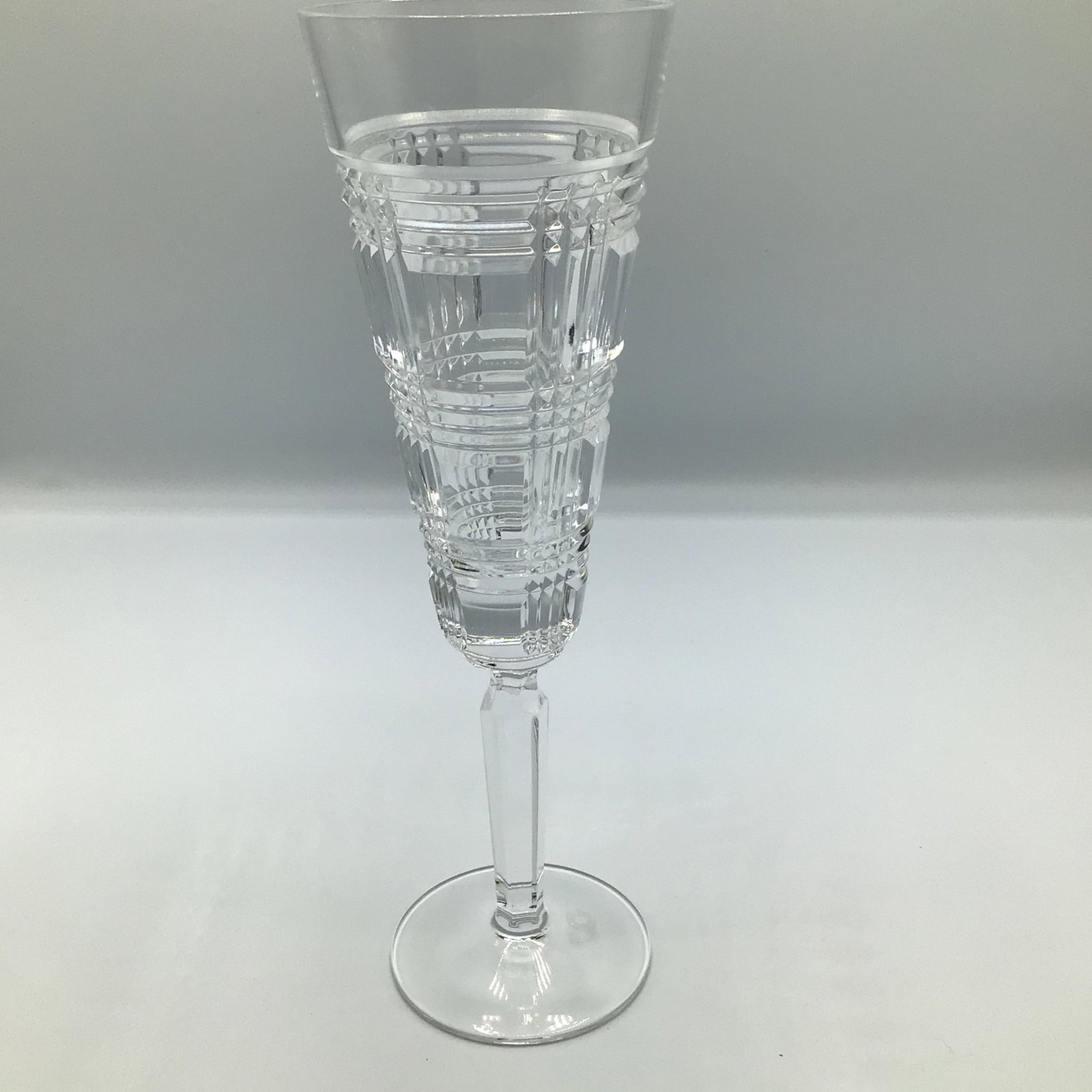 1990s Ralph Lauren Classic Crystal Glen Plaid Champagne Flutes - Set of 4 - 4
