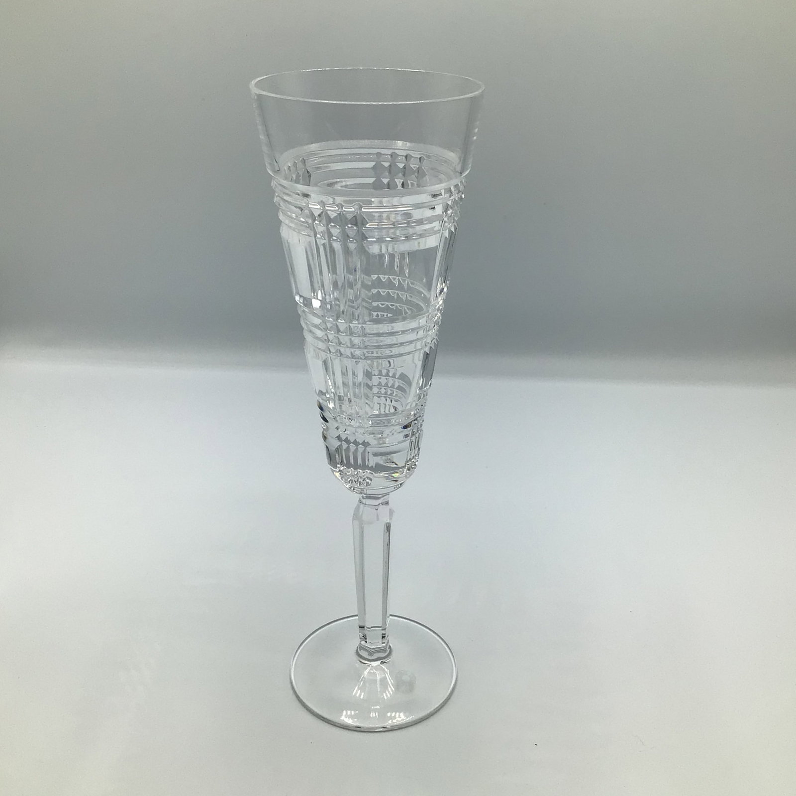 1990s Ralph Lauren Classic Crystal Glen Plaid Champagne Flutes - Set of 4 - 5