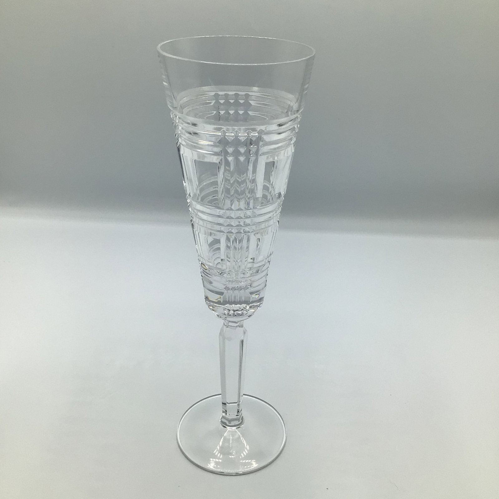 1990s Ralph Lauren Classic Crystal Glen Plaid Champagne Flutes - Set of 4 - 6