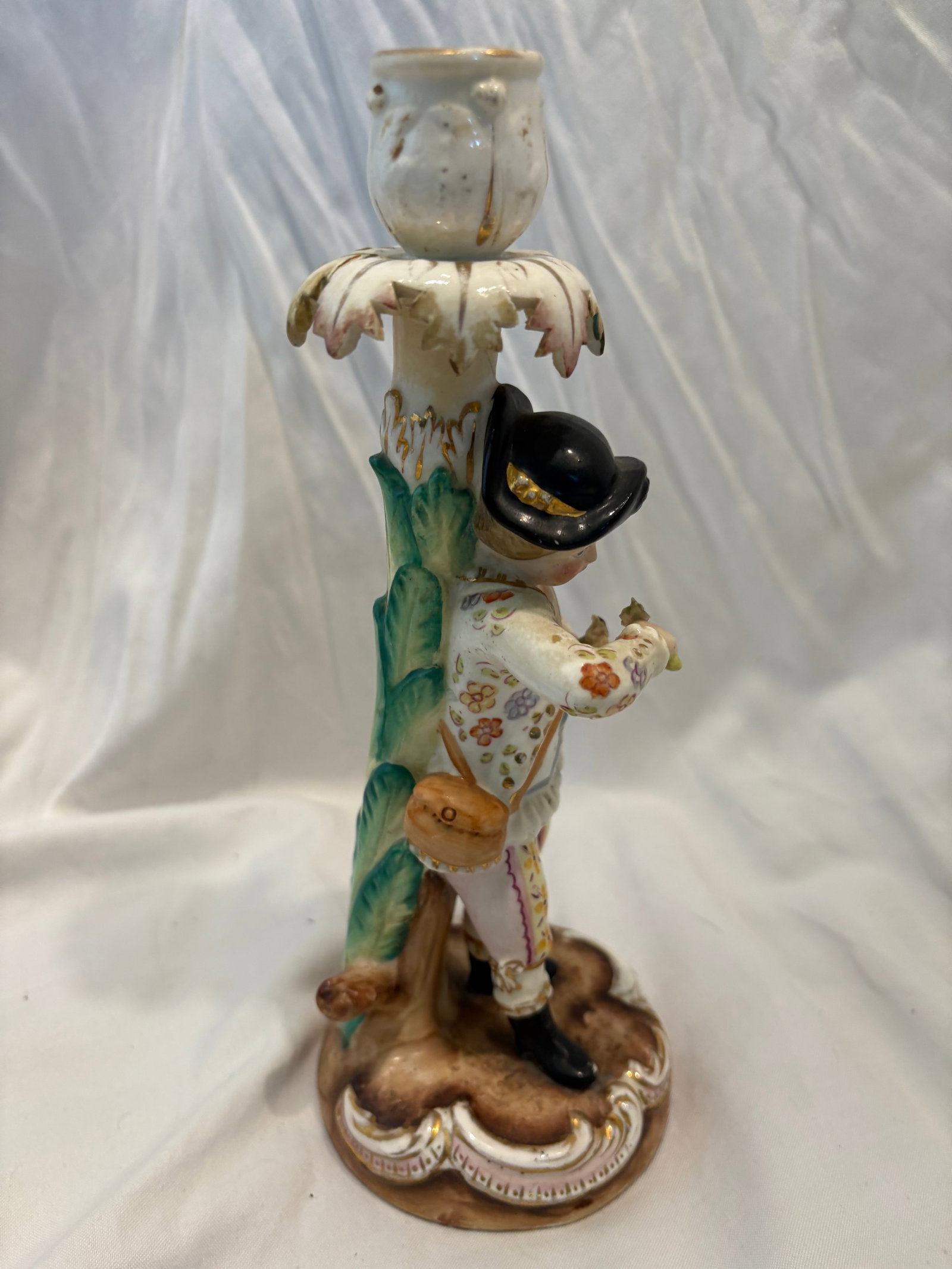 Pair Antique Meissen Figural Candlesticks - 10