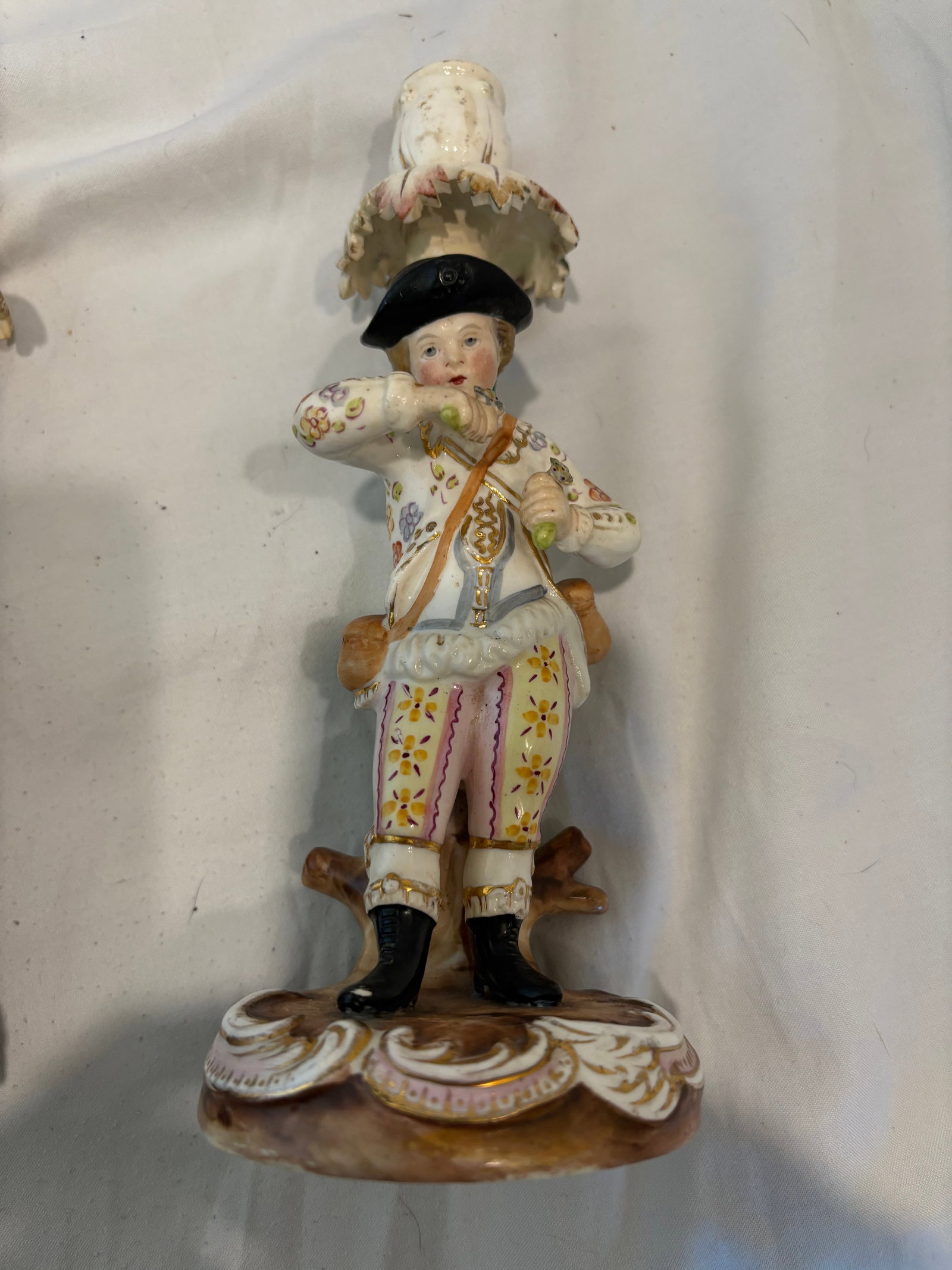 Pair Antique Meissen Figural Candlesticks - 2