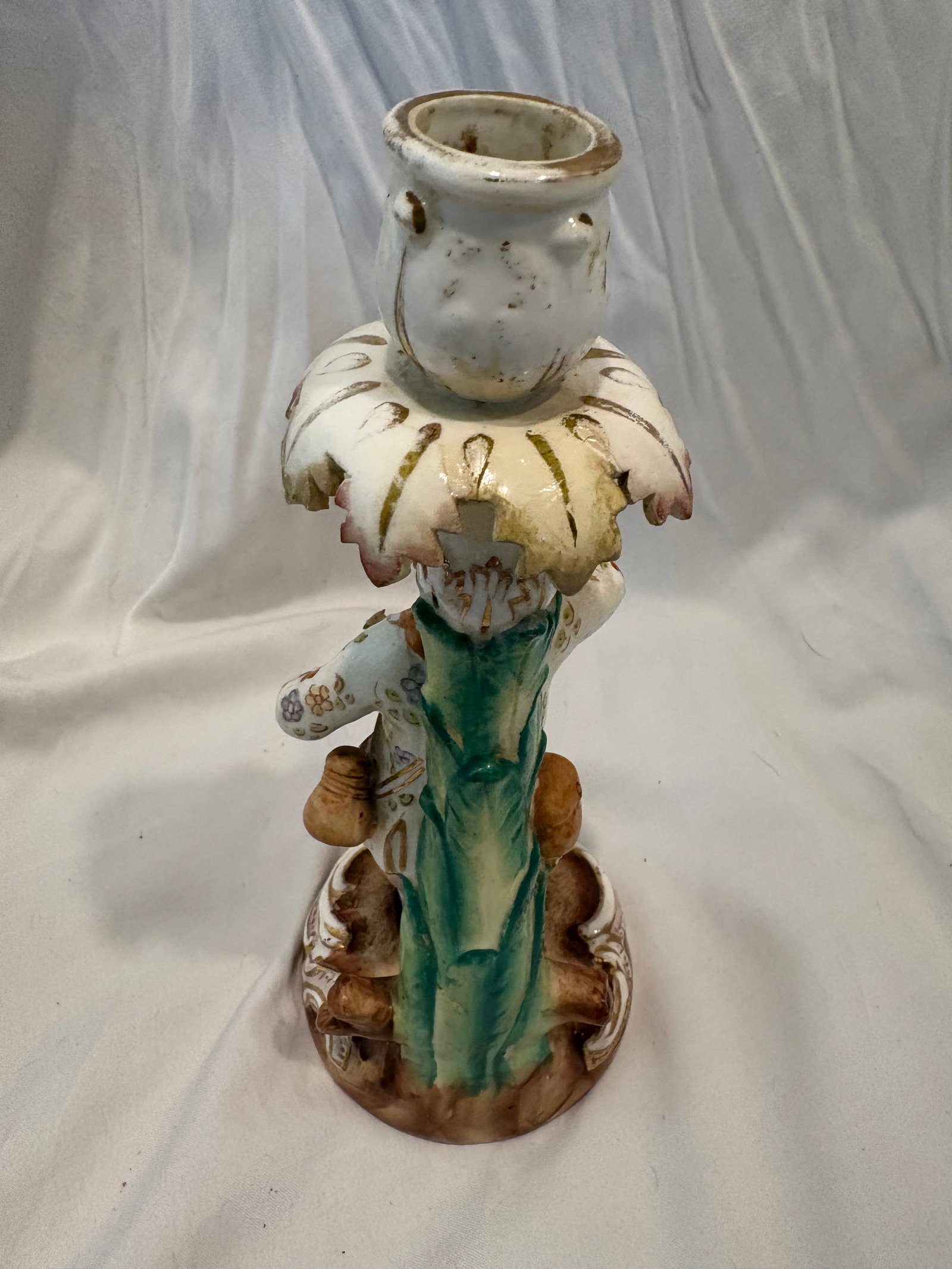 Pair Antique Meissen Figural Candlesticks - 9
