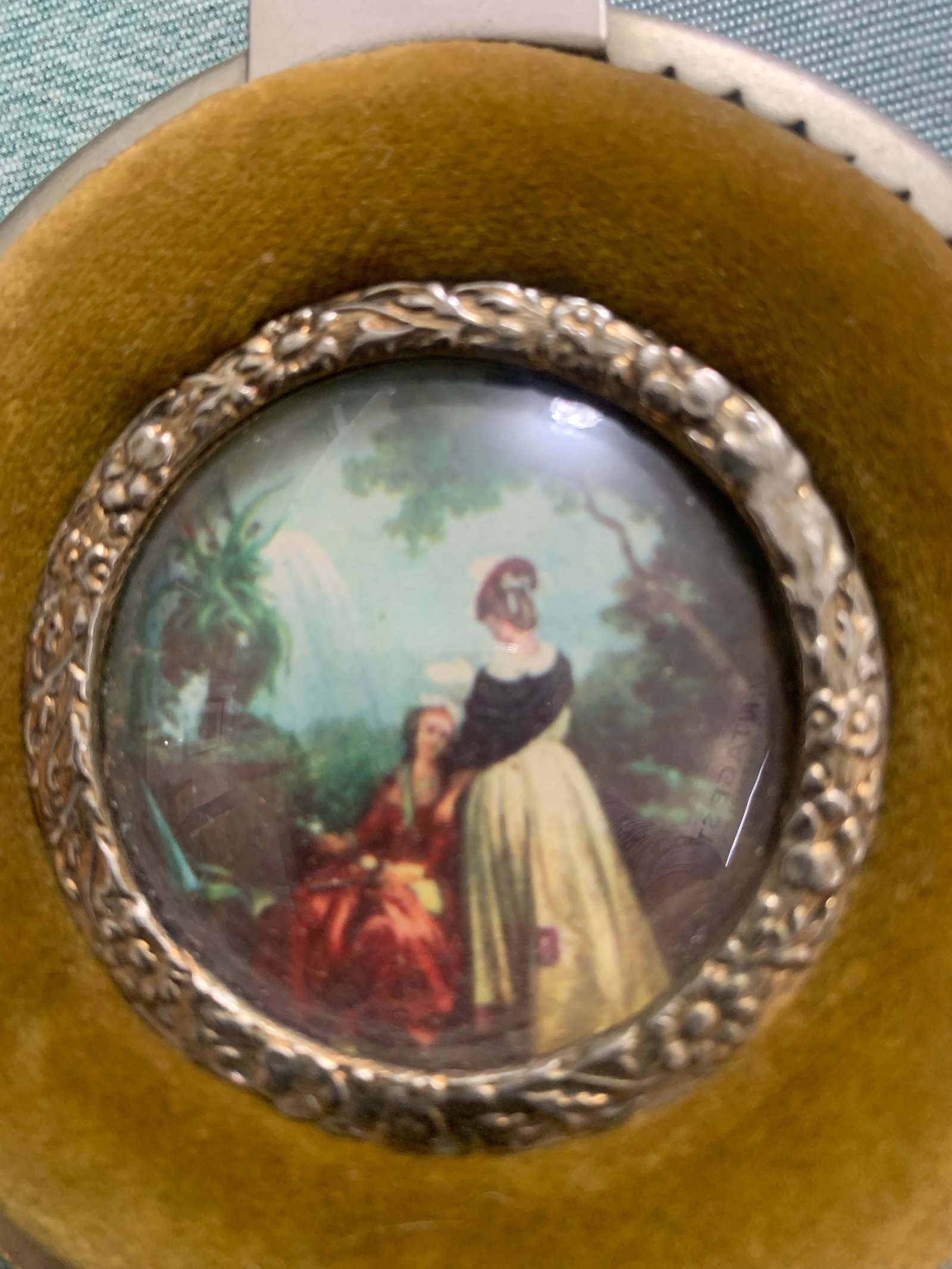 Antique Victorian Velvet Framed Miniature Portraits - 5